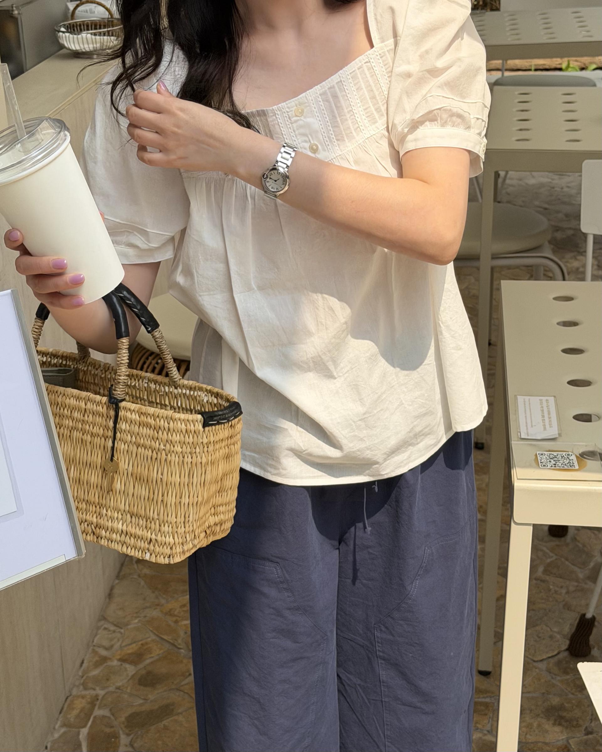 helen blouse (navy/white)