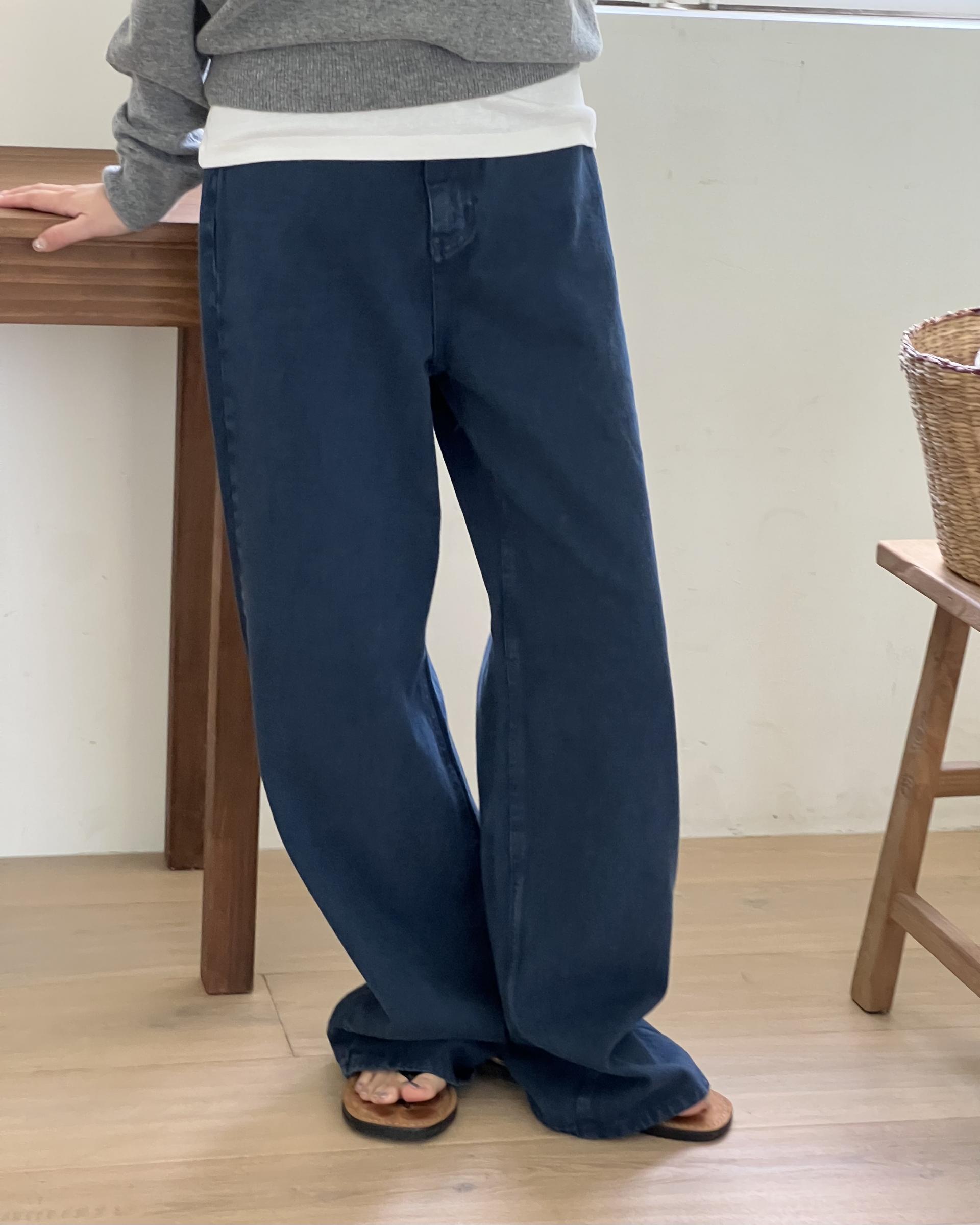 moon dying pants (brown/blue)
