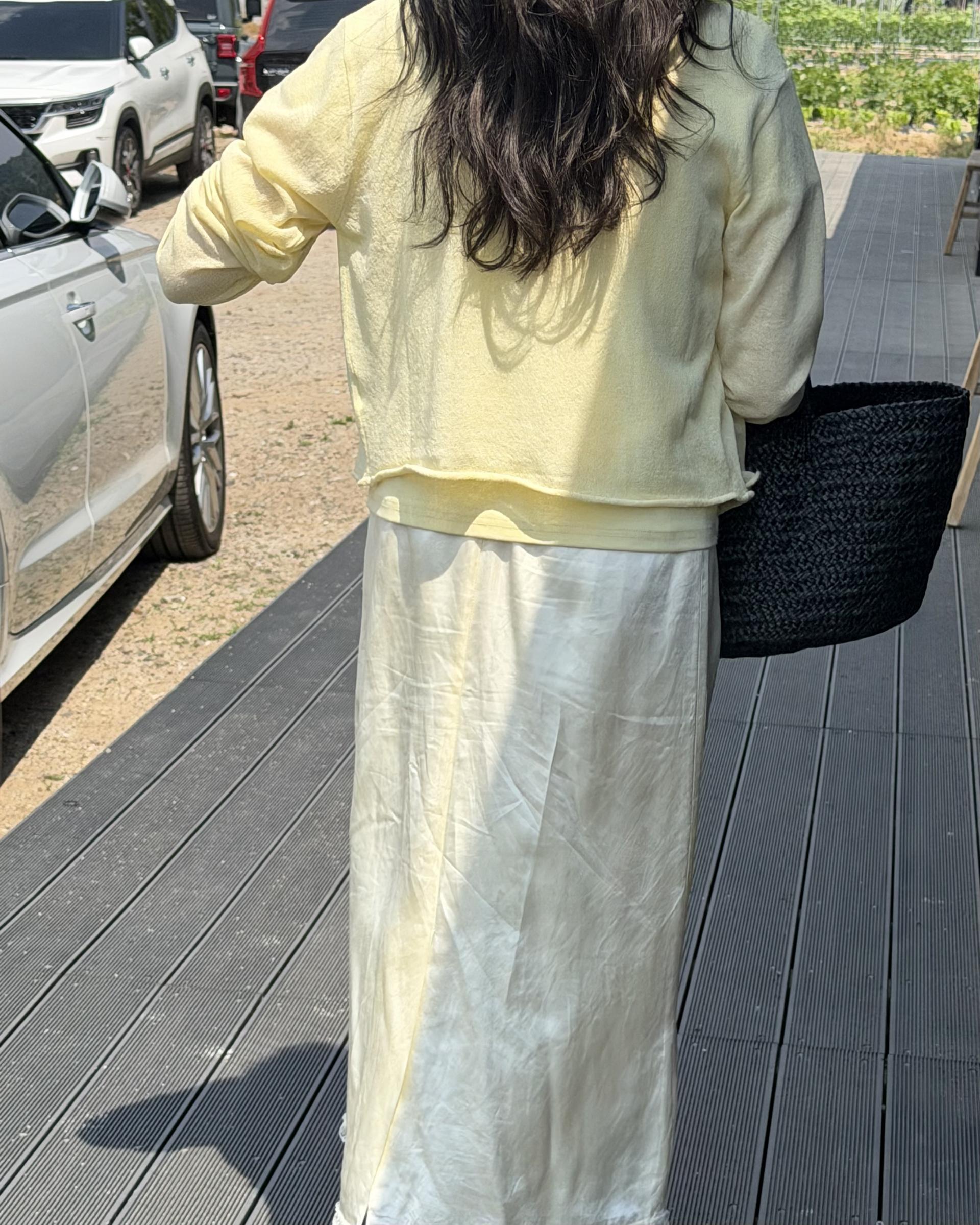 carol summer cardigan (lemon)