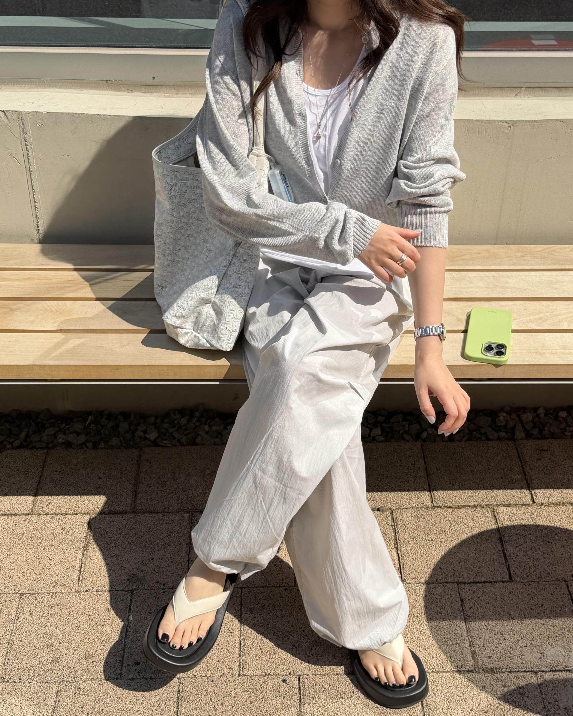 pampas string pants (pale grey)