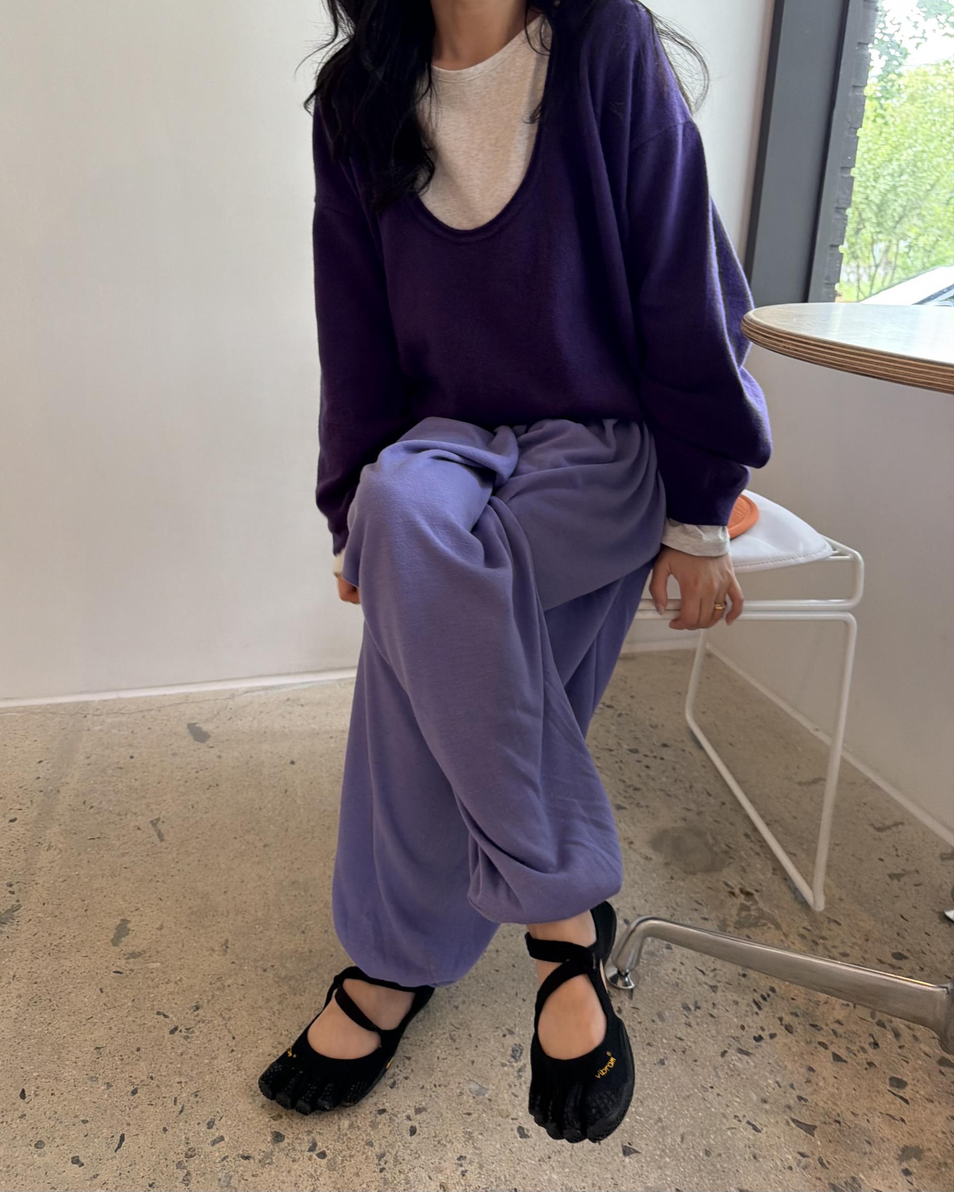 savanna harem pants (purple/charcoal/grey)