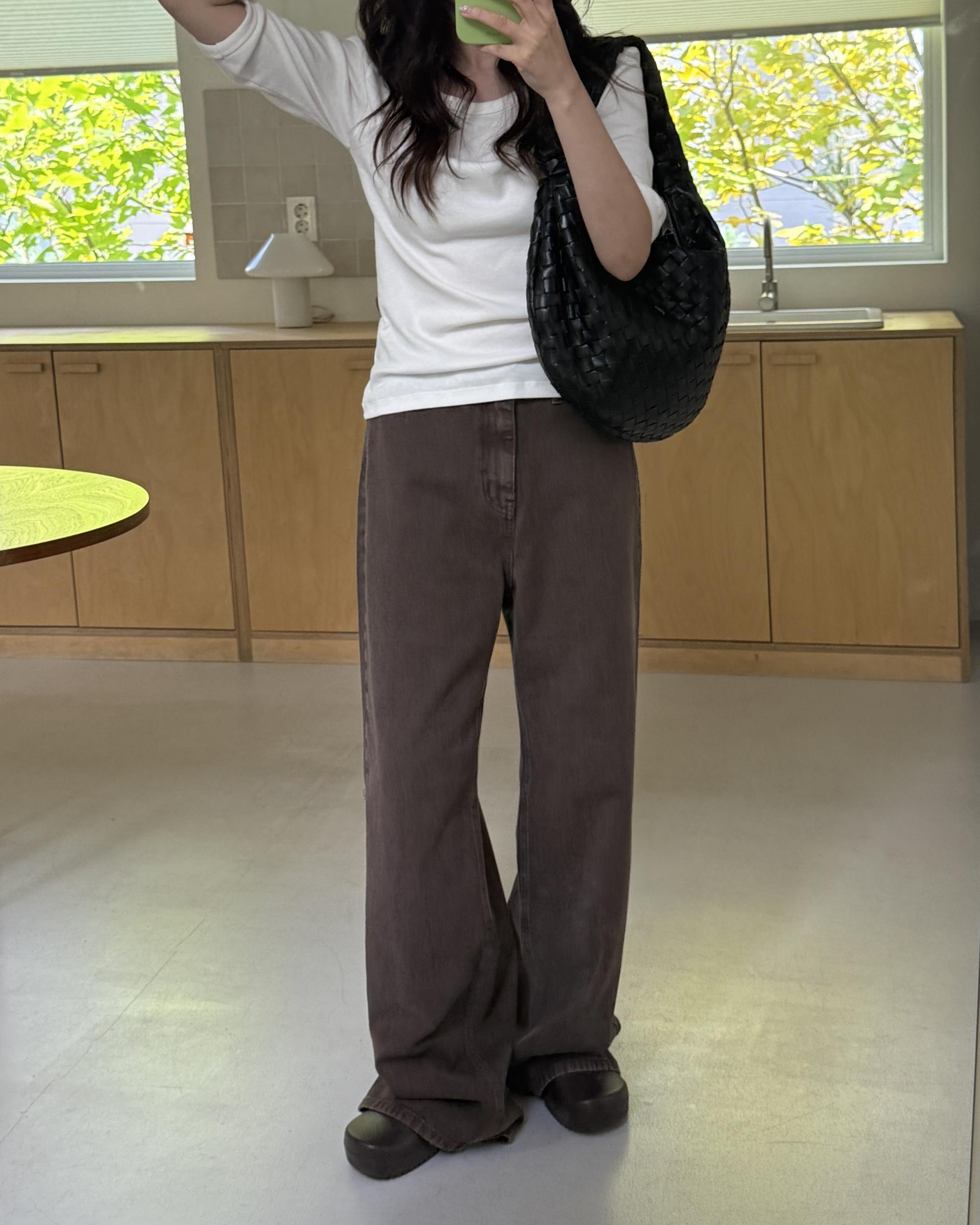 moon dying pants (brown/blue)
