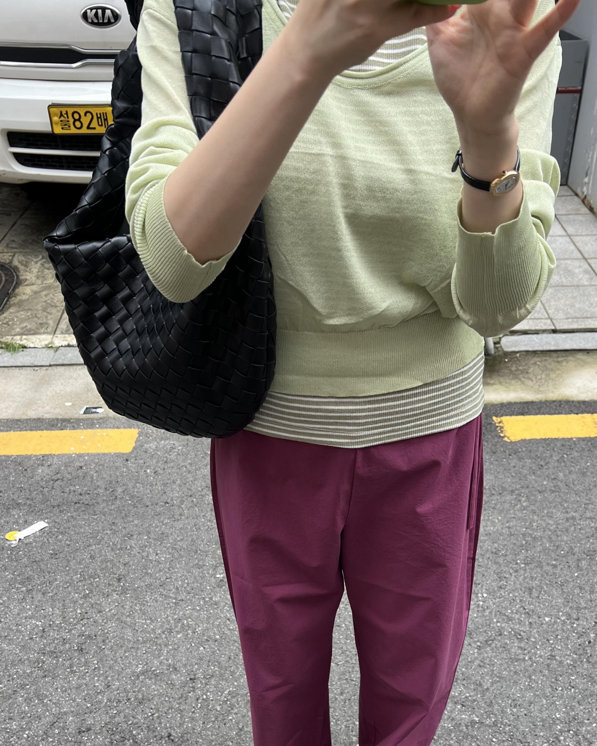 punch u-neck knit (mint/baby blue)소재