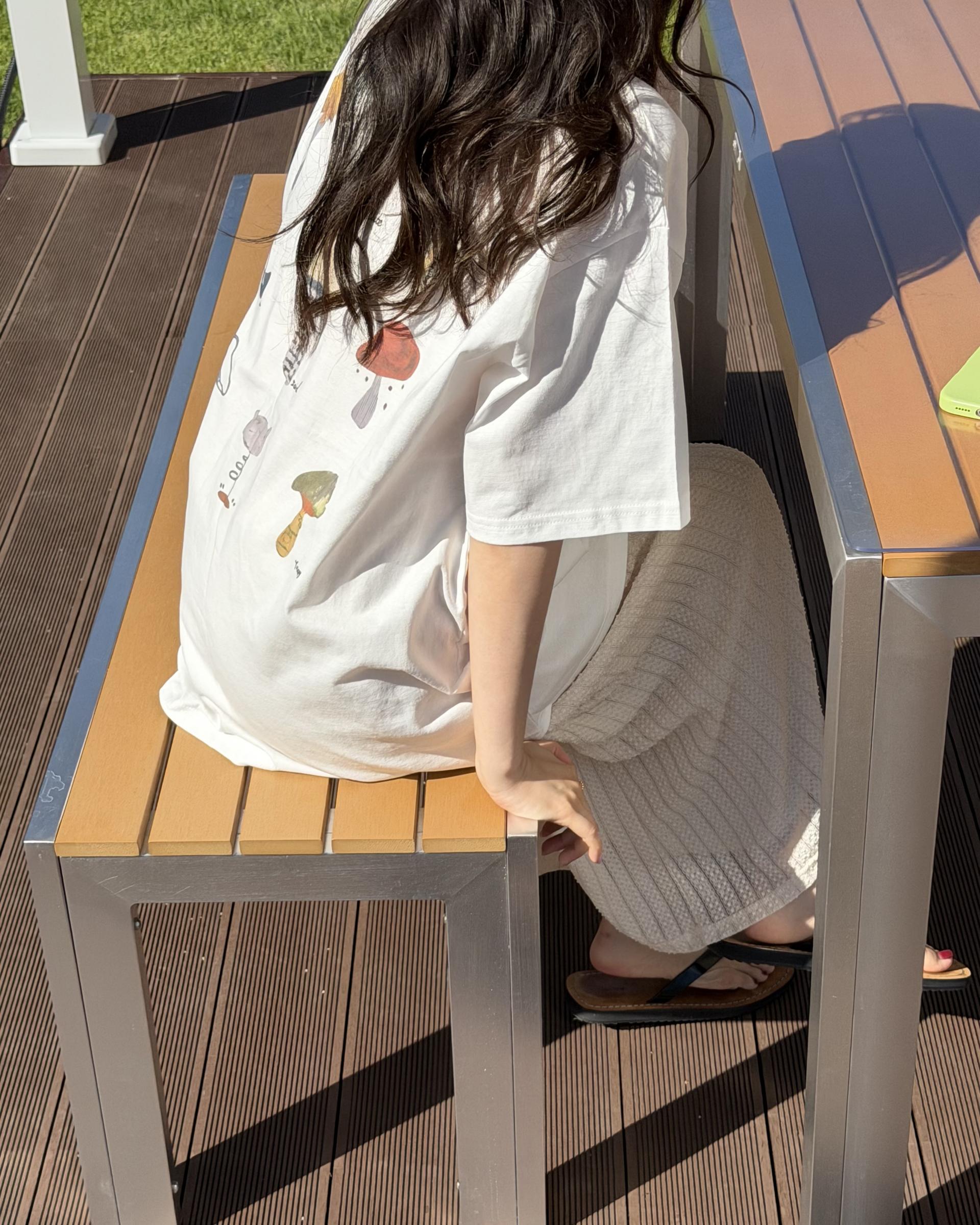 mushroom top (white/melange grey)