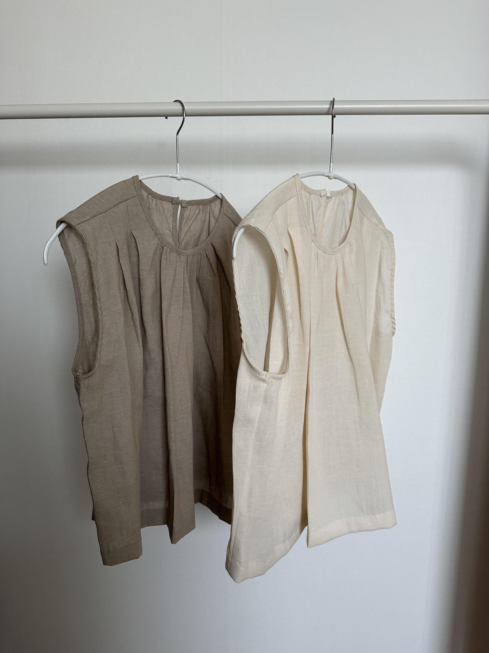 moris blouse (beige/brown)