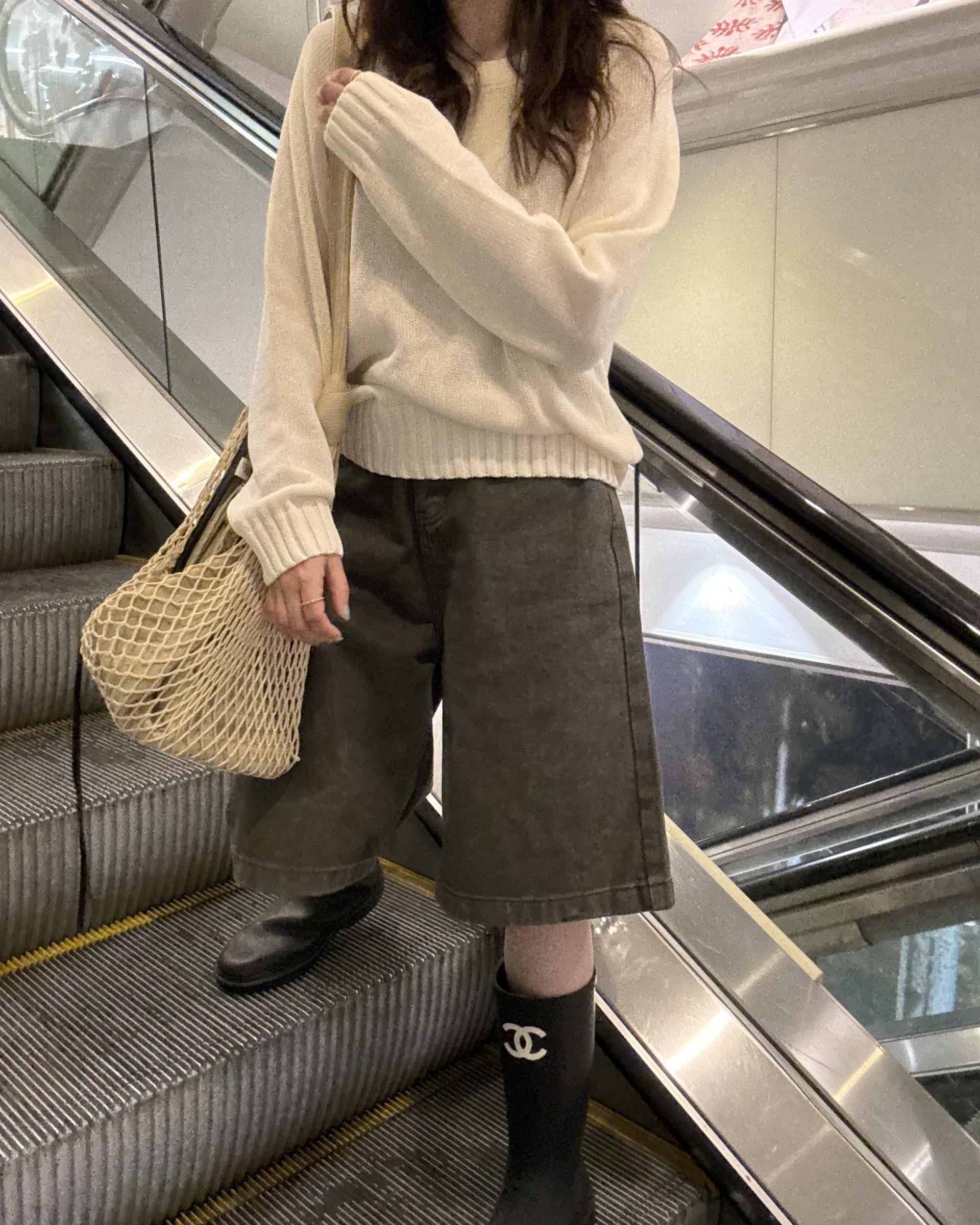 meet round knit(turkish blue/cream)