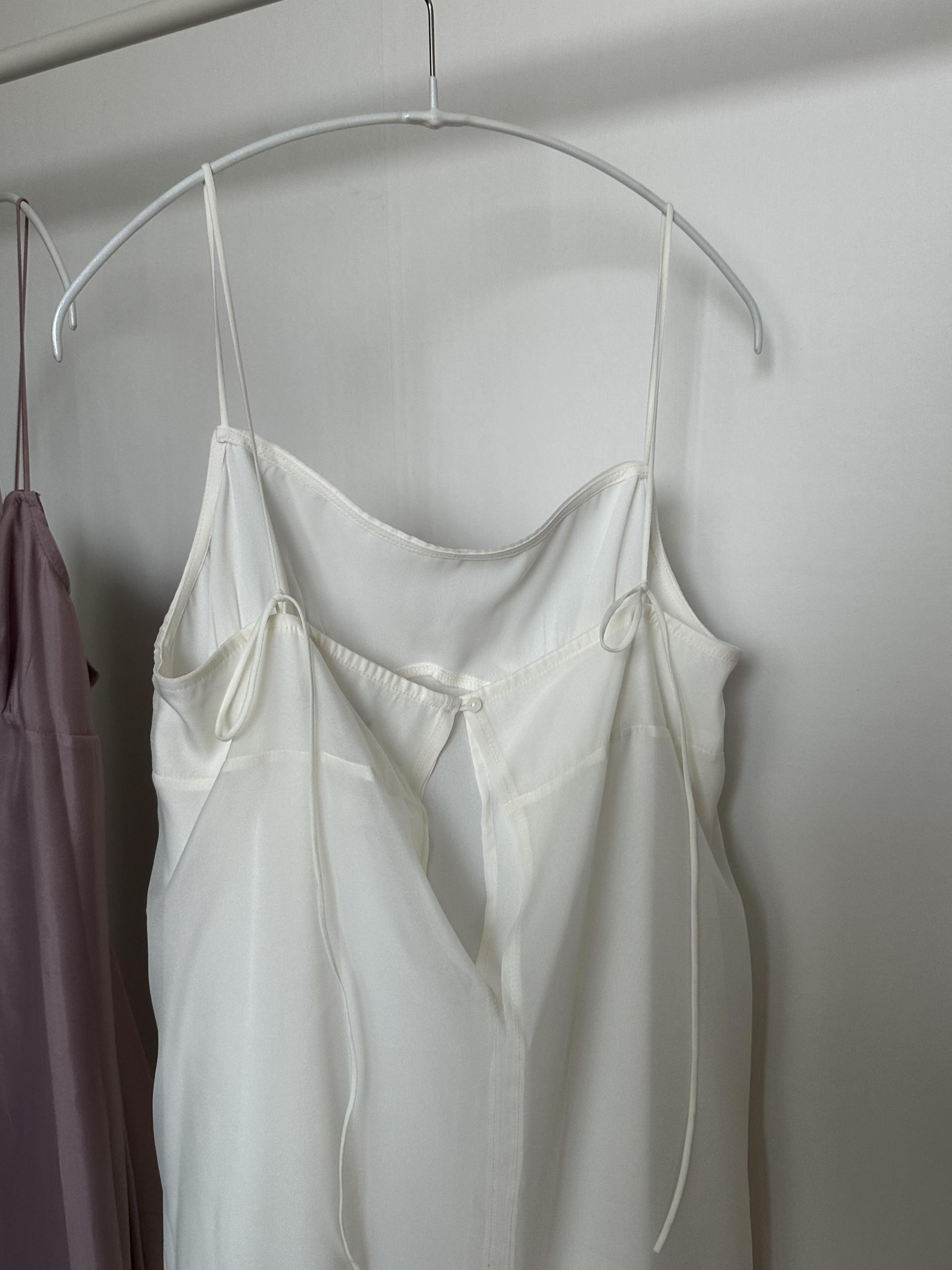 sheer layered dress (cream/dusty pink)