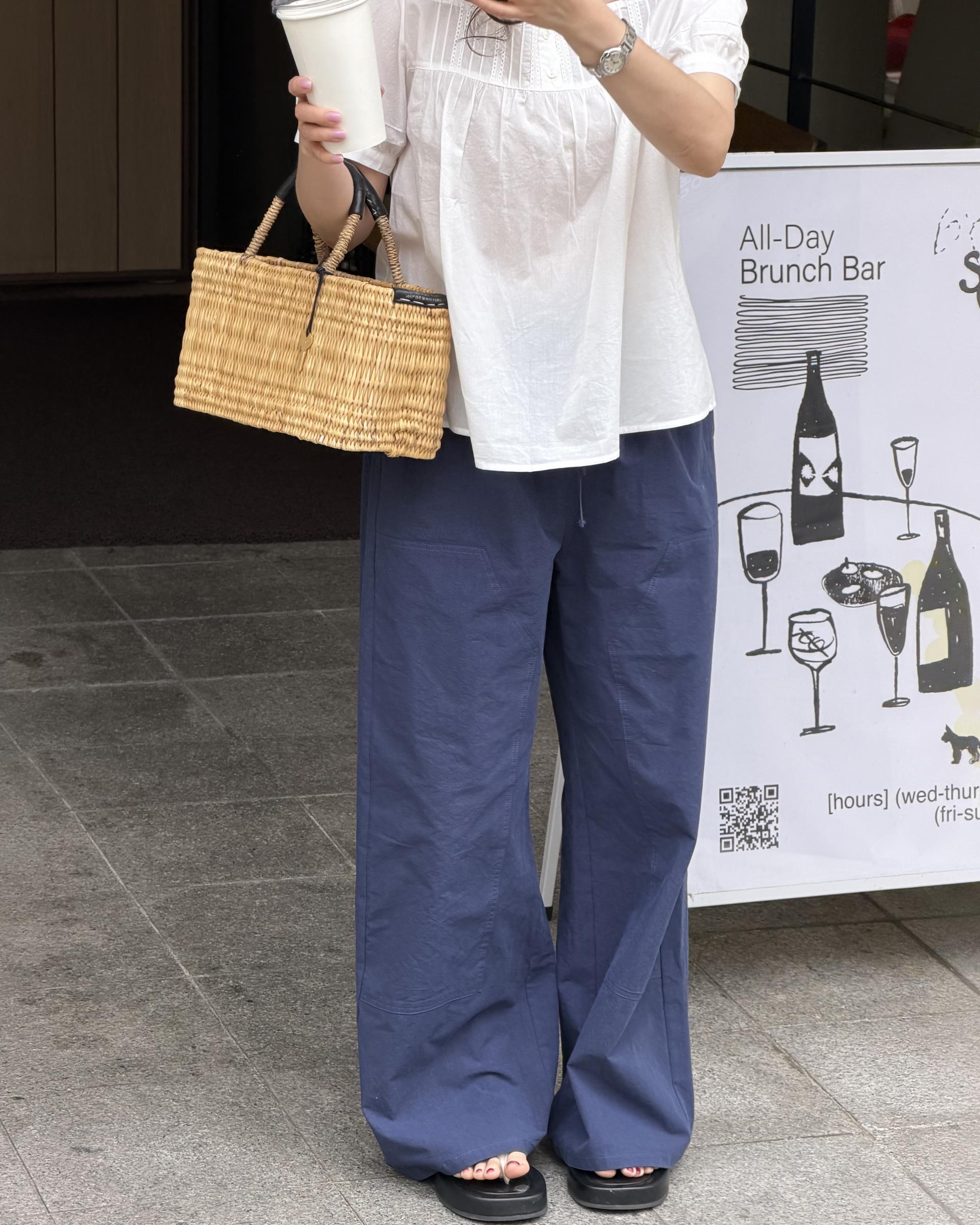 rusk cotton pants (charcoal/navy)