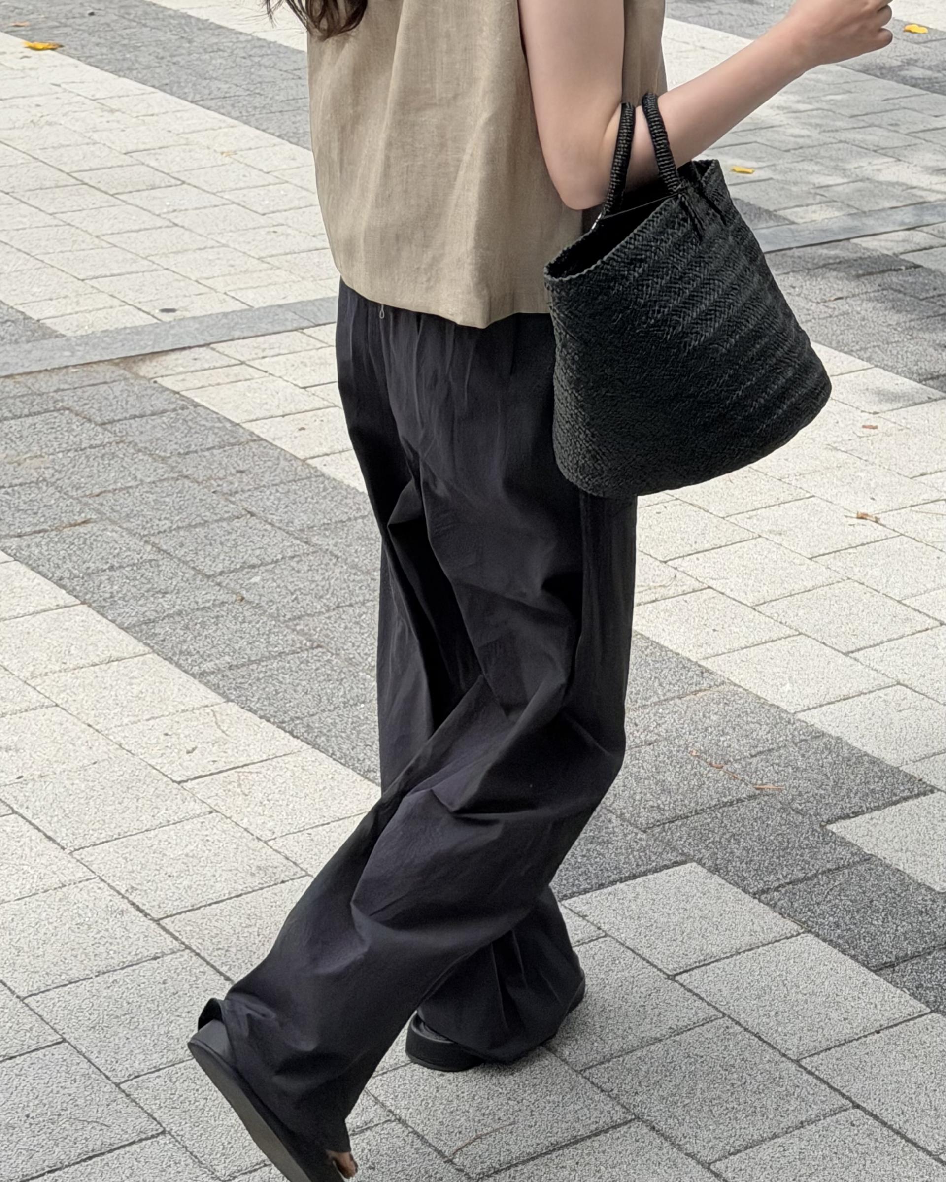 rusk cotton pants (charcoal/navy)