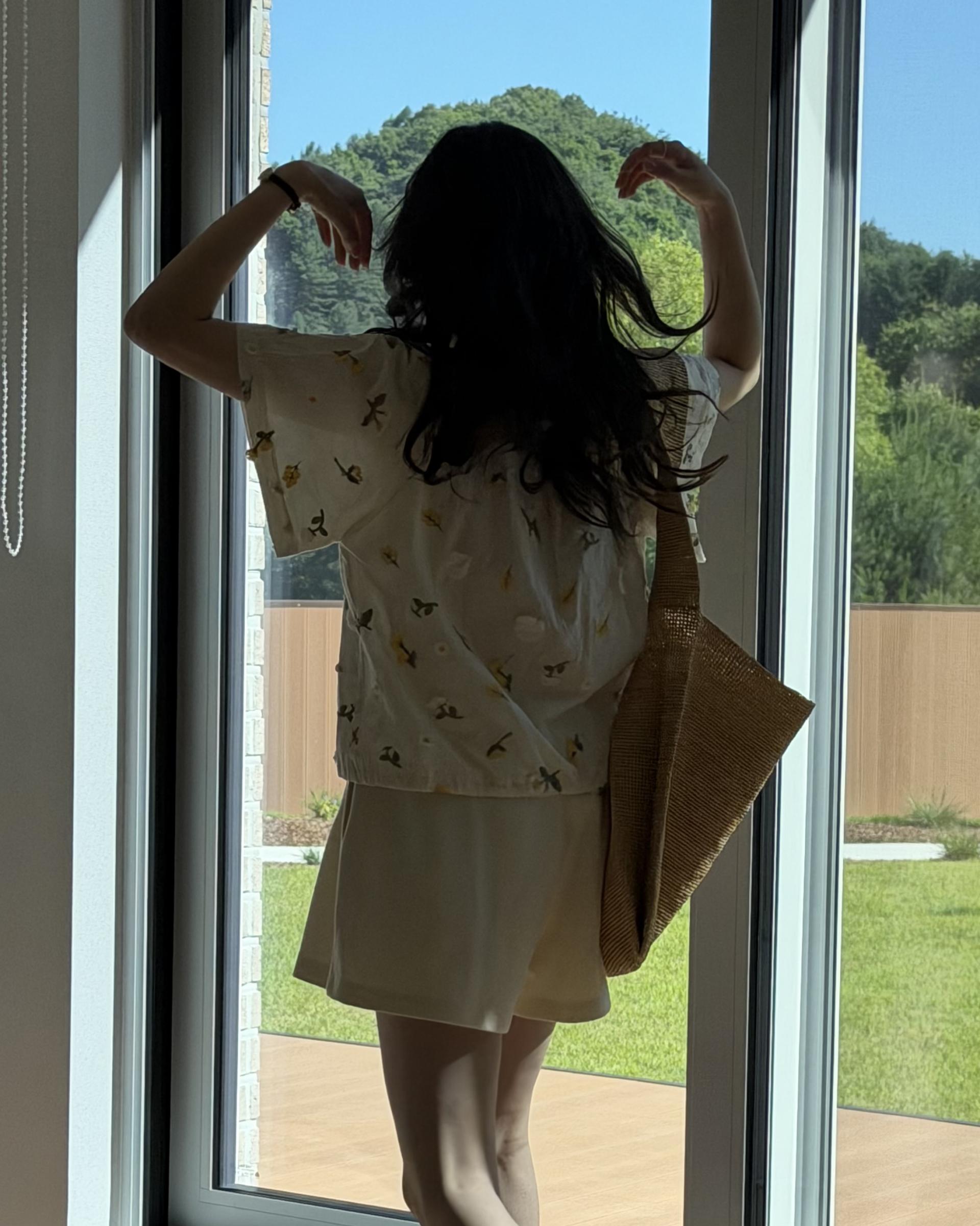 cream terry shorts
