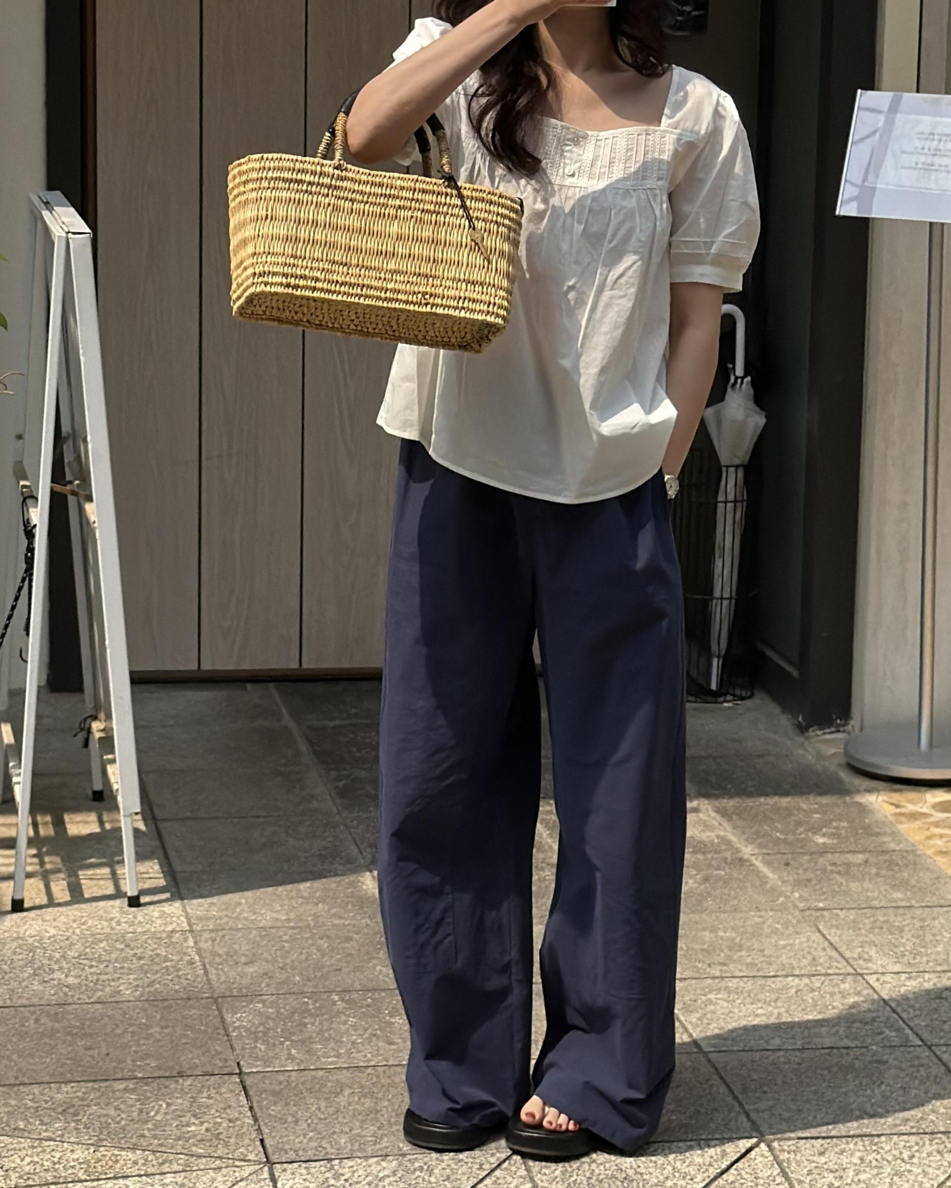 rusk cotton pants (charcoal/navy)