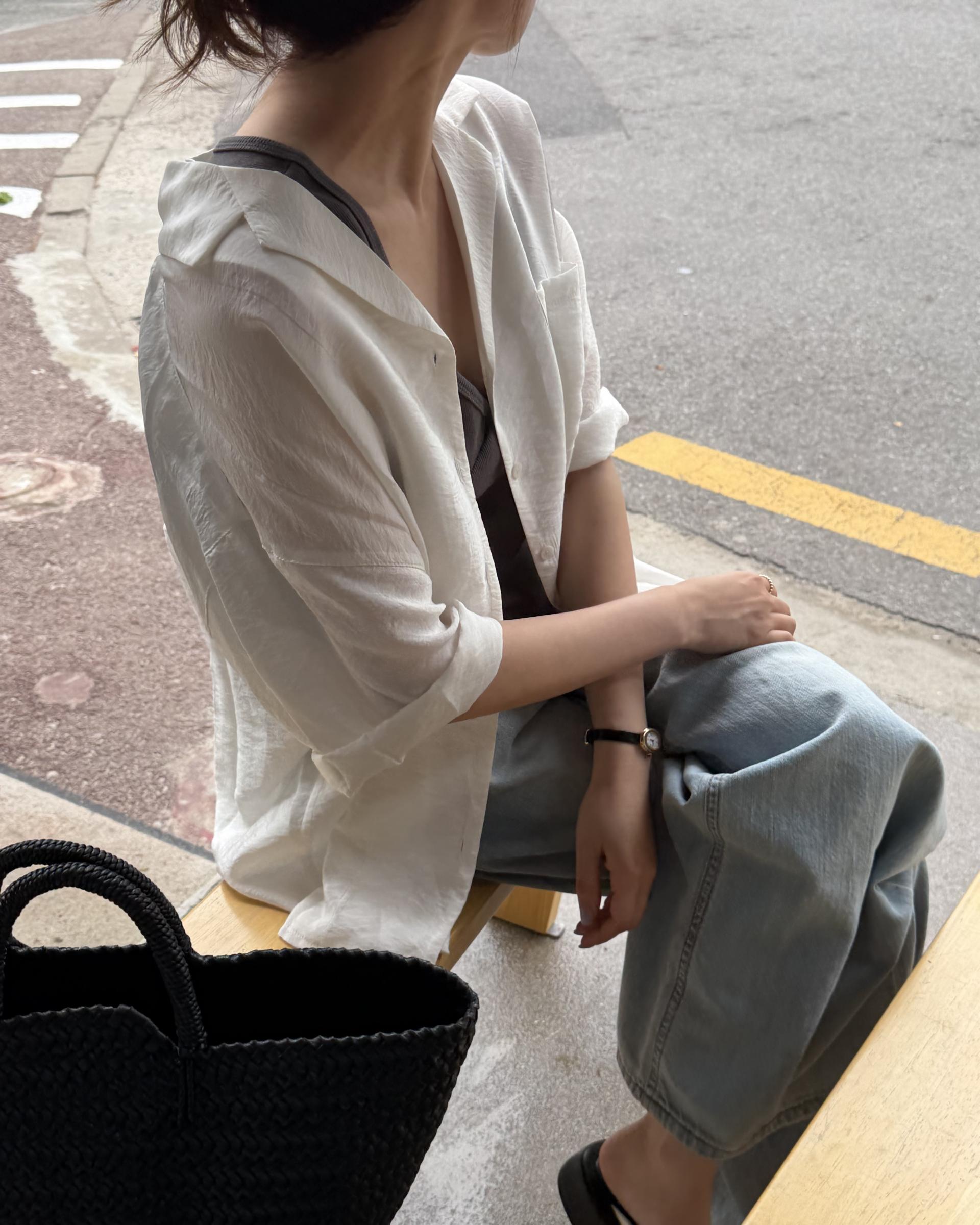 gloss half shirt (cream)