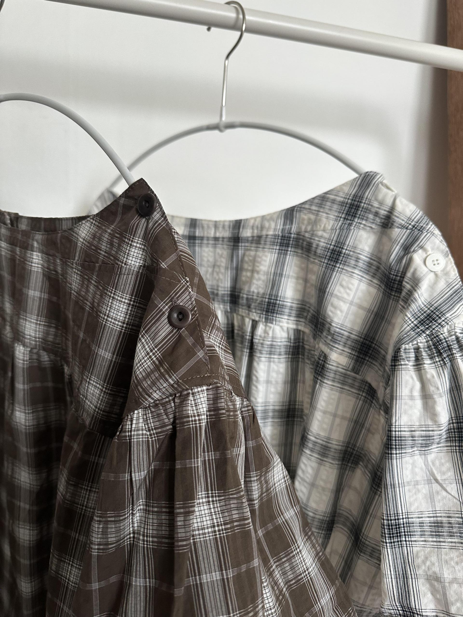 brioche check dress (mocha)