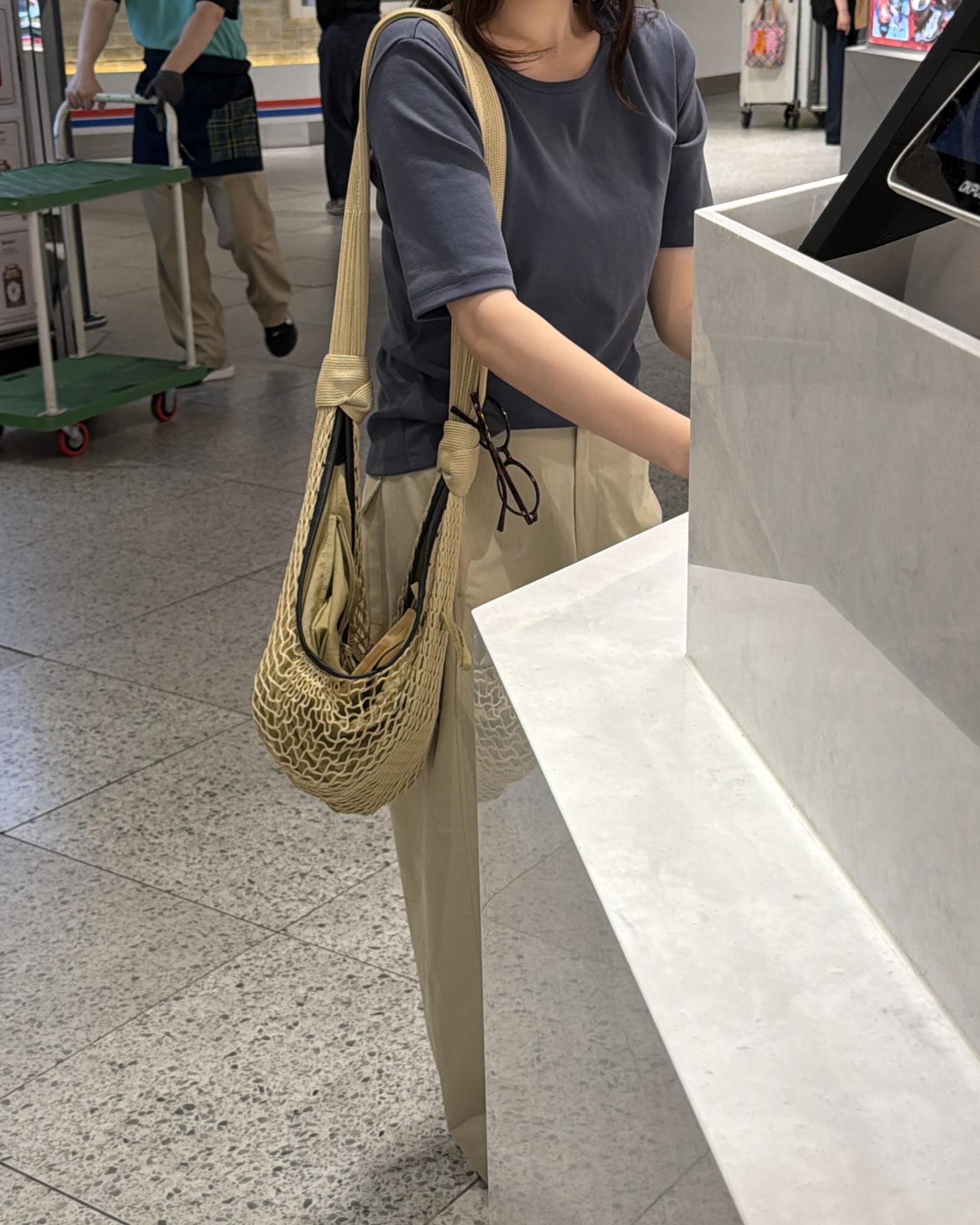 sand cotton pants (milk beige)