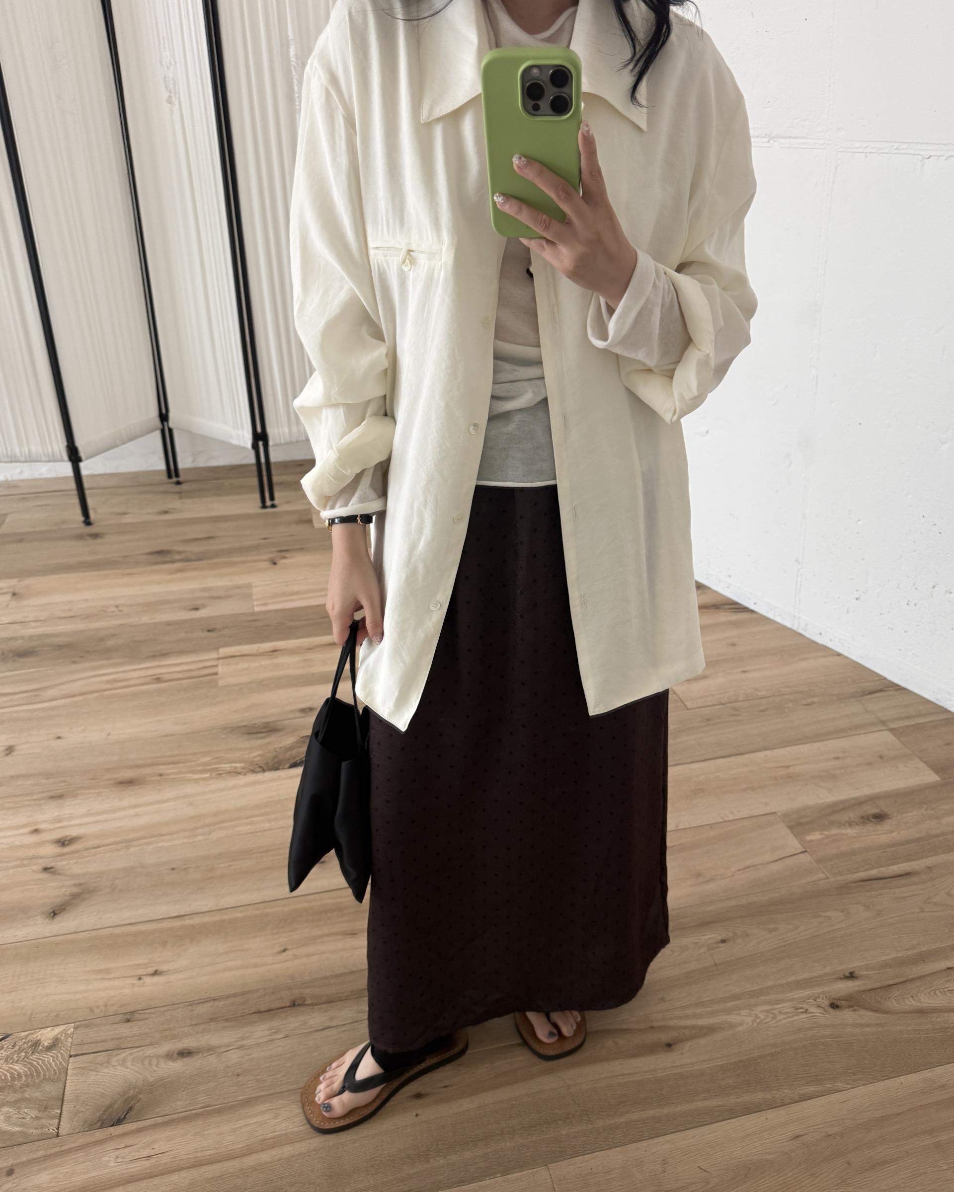 prim button blouse (brown/navy/cream) ์