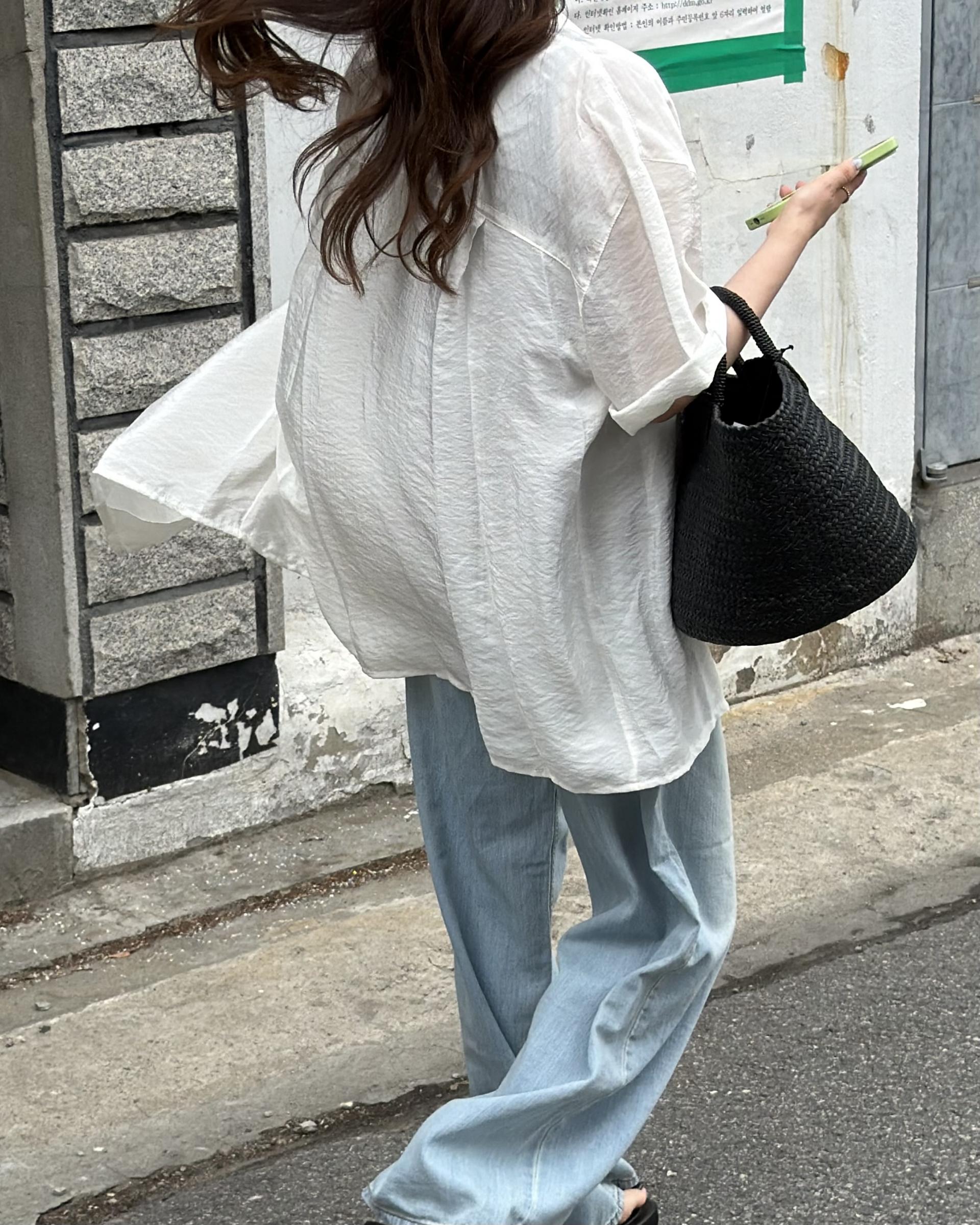 gloss half shirt (cream)