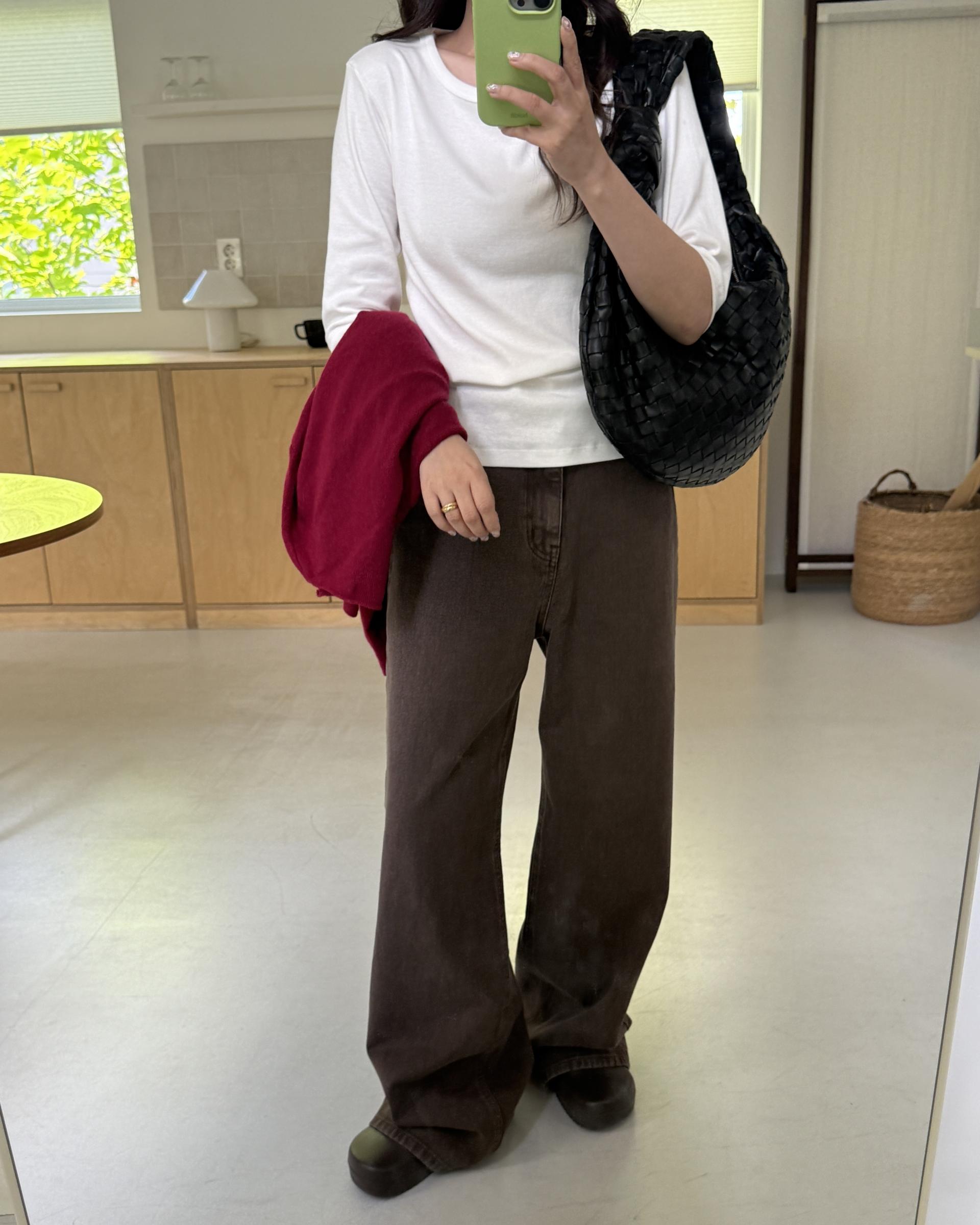 moon dying pants (brown/blue)