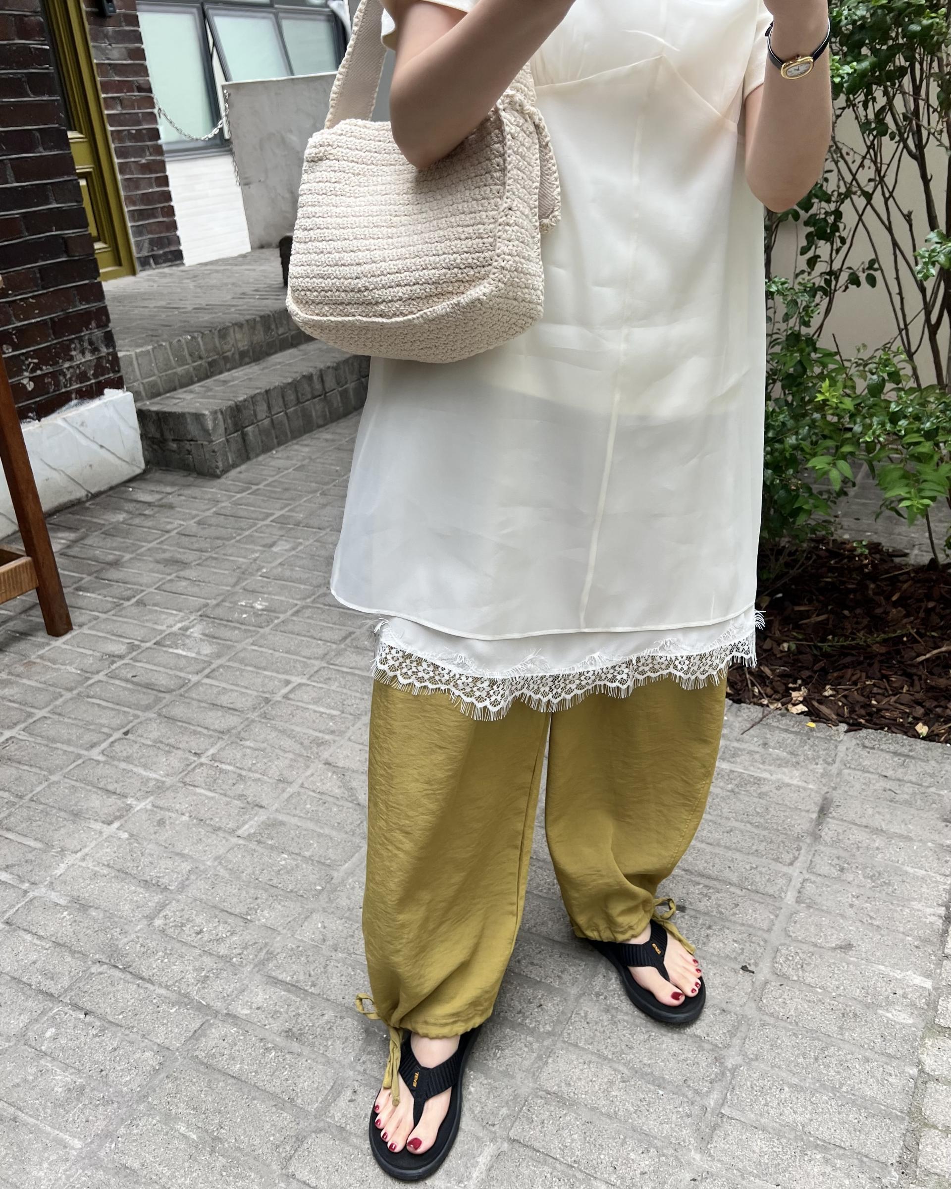 sheer layered dress (cream/dusty pink)
