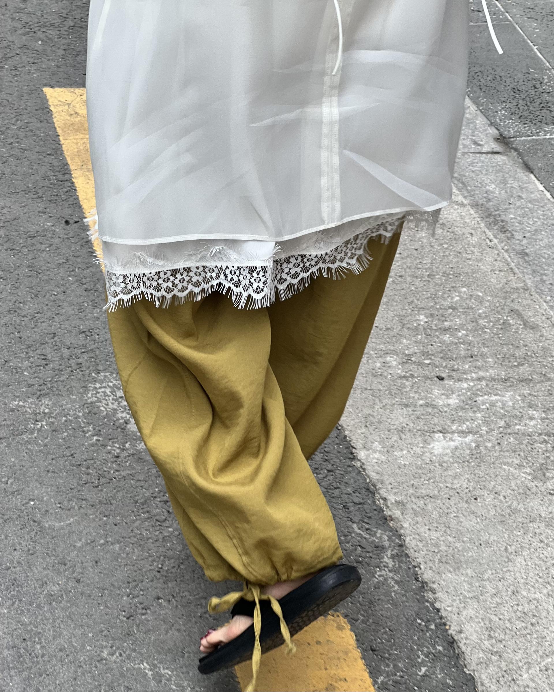 boat linen pants (purple/green)