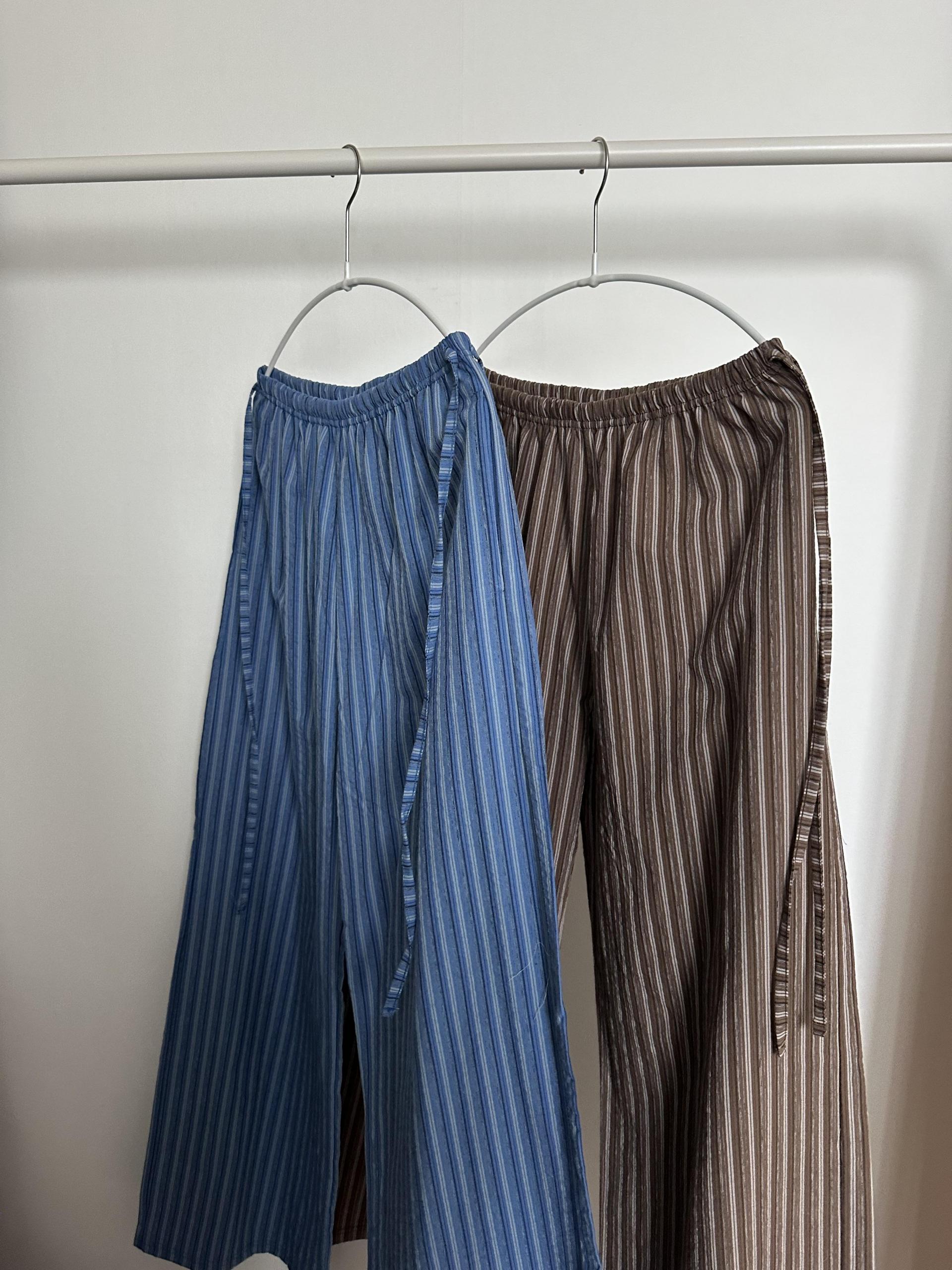 zinny stripe pants (blue/brown)