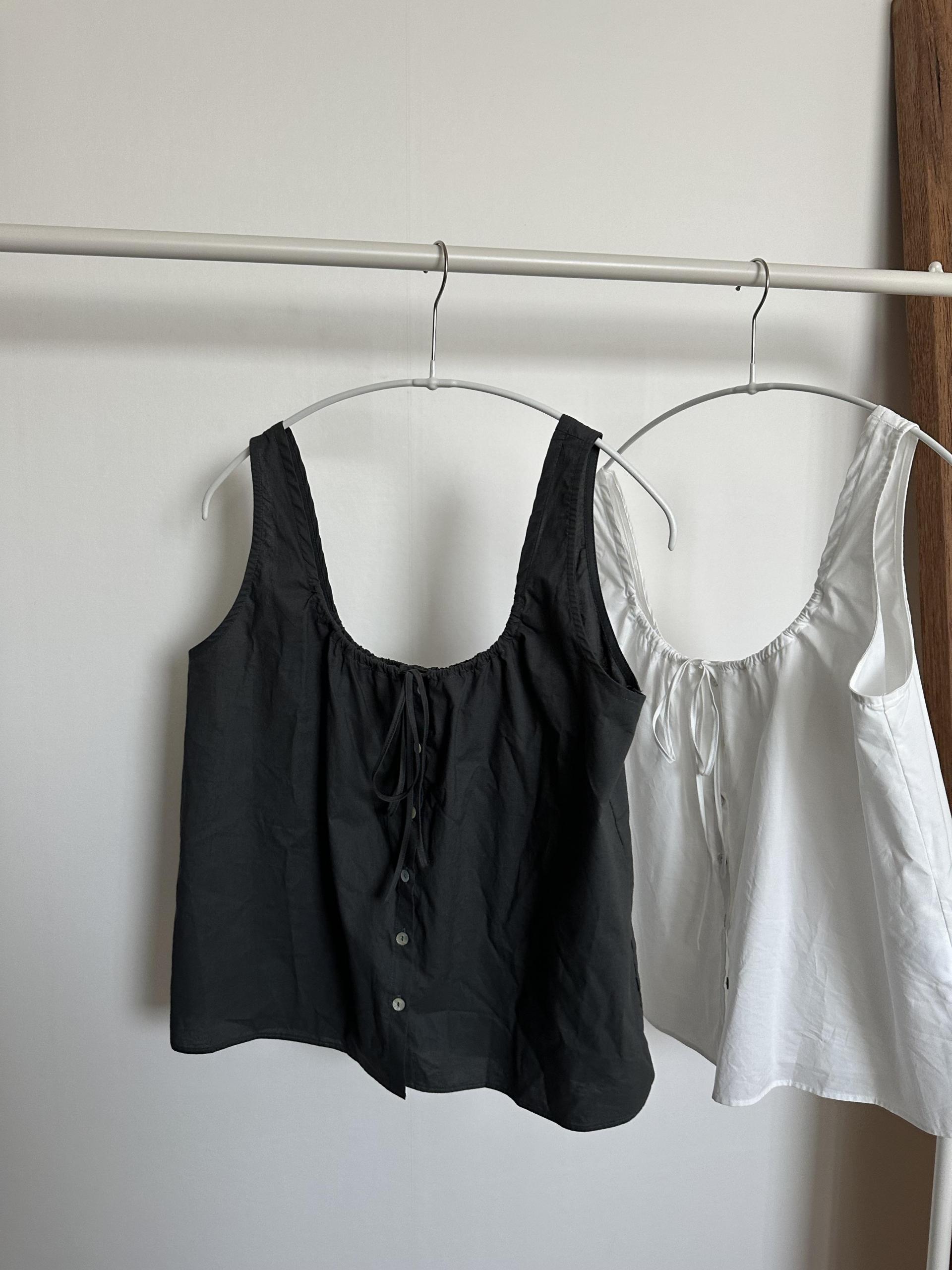 dew blouse (charcoal/white)