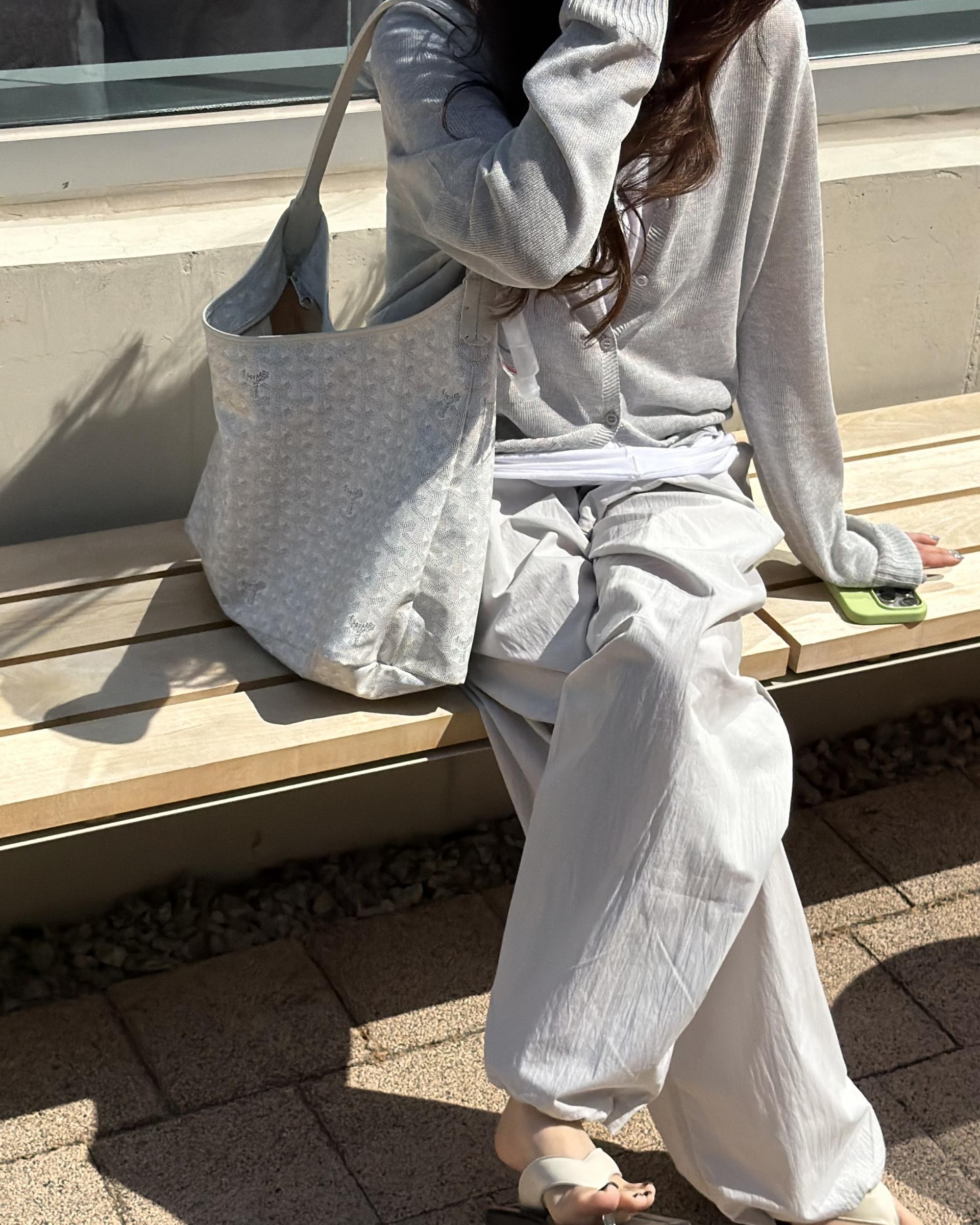 pampas string pants (pale grey)