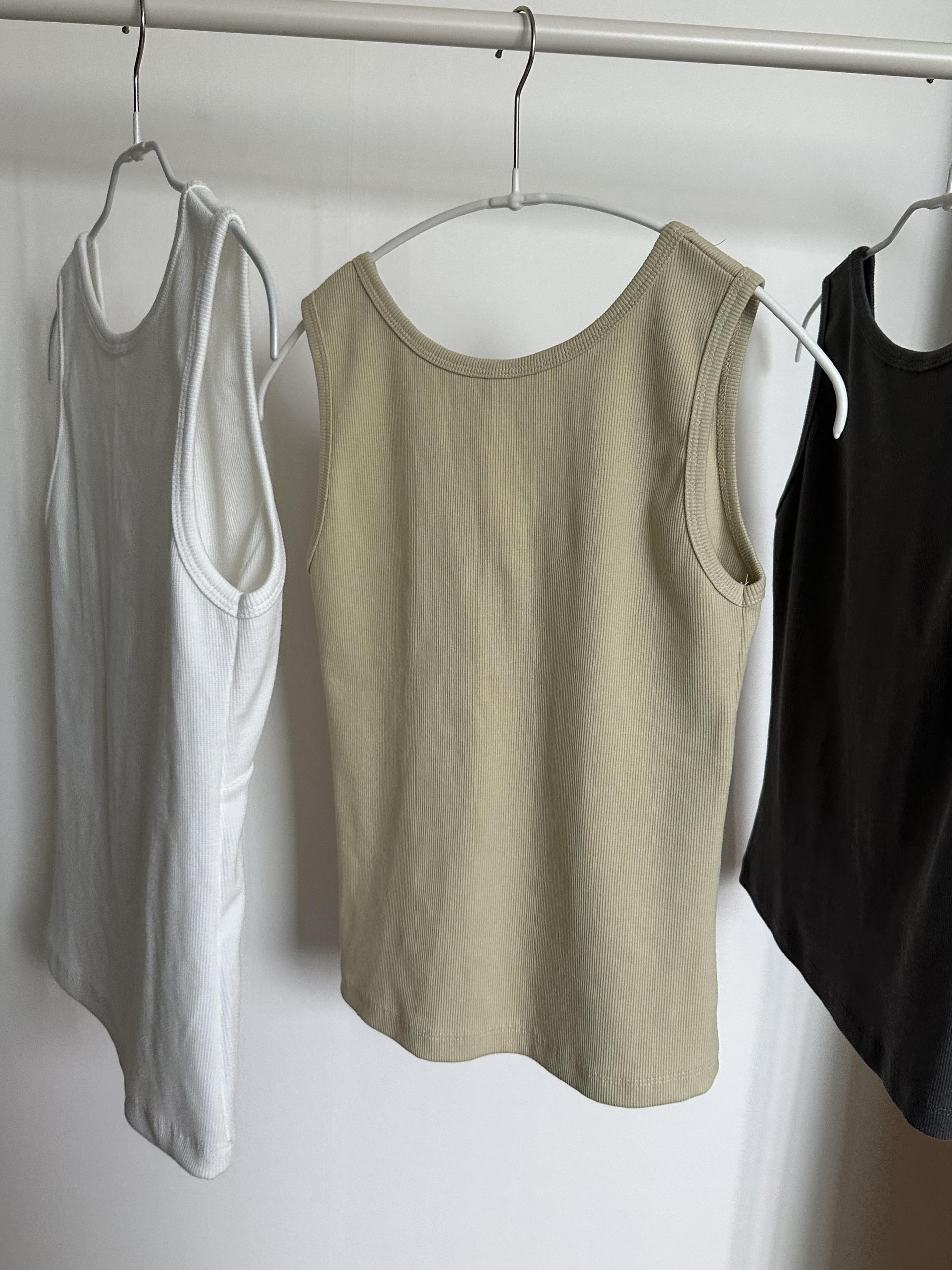 sand sleeveless (charcoal/white/olive)
