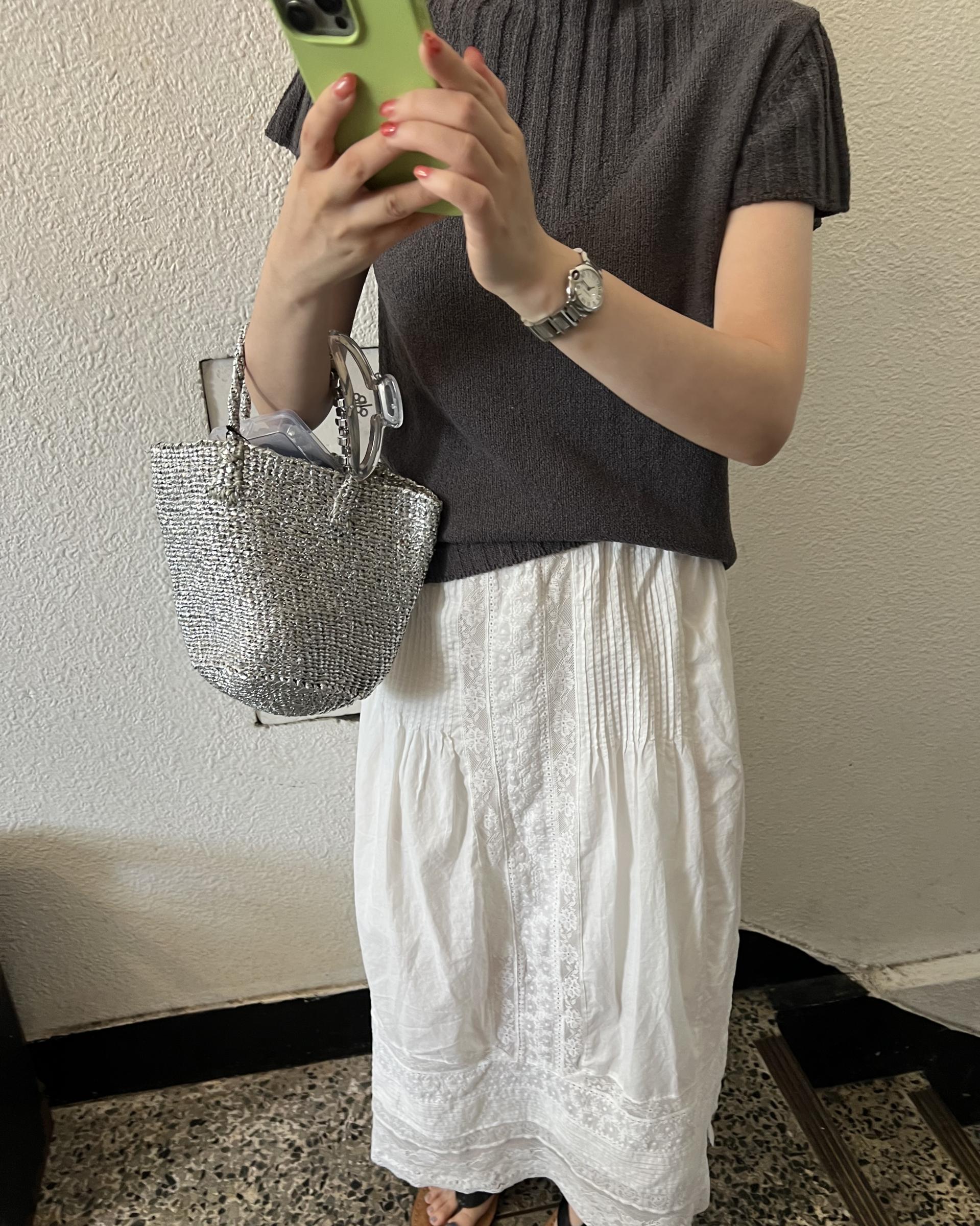 emma half knit (cream/pale grey/charcoal)