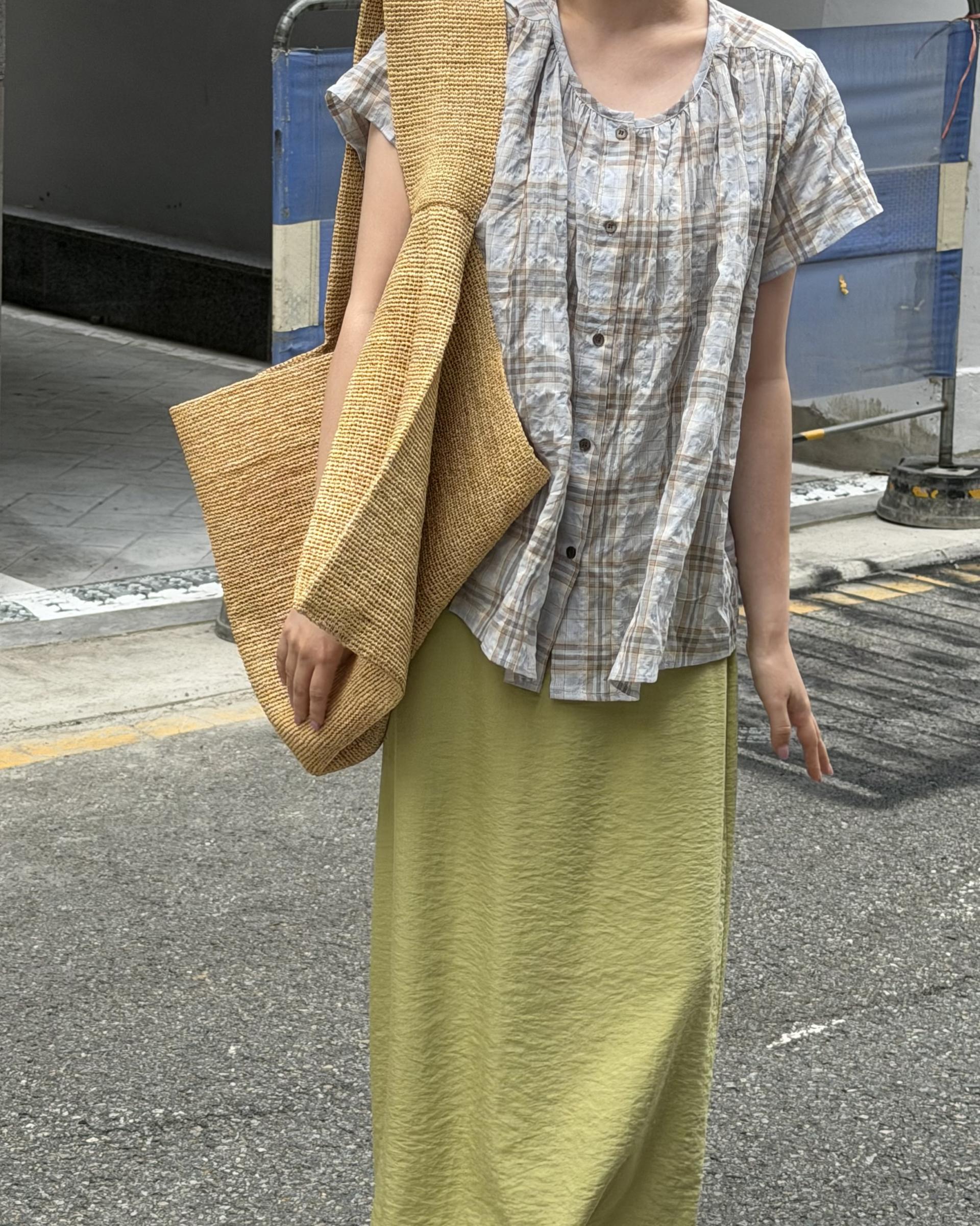 riri check blouse