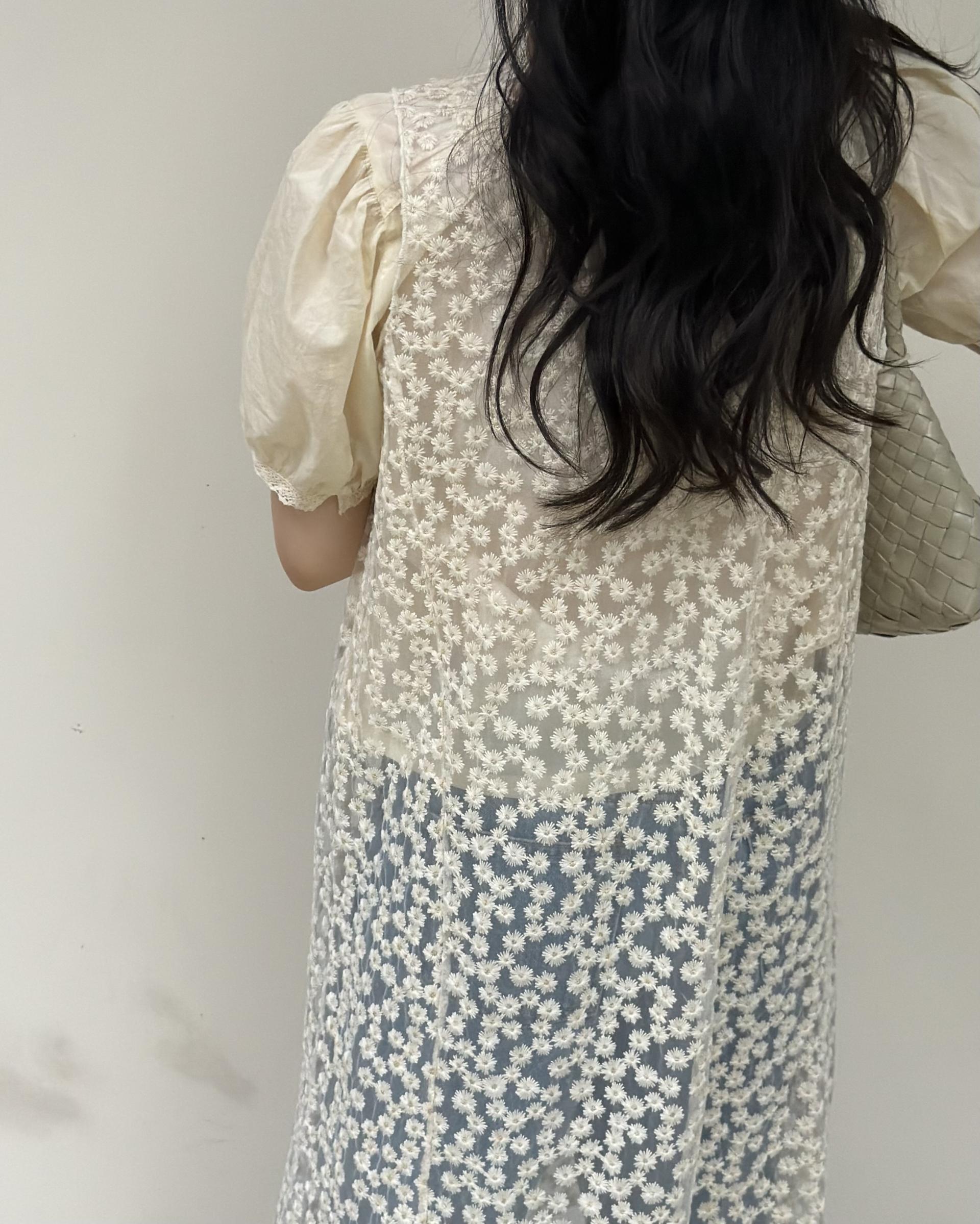 flan lace blouse (cream/ivory)