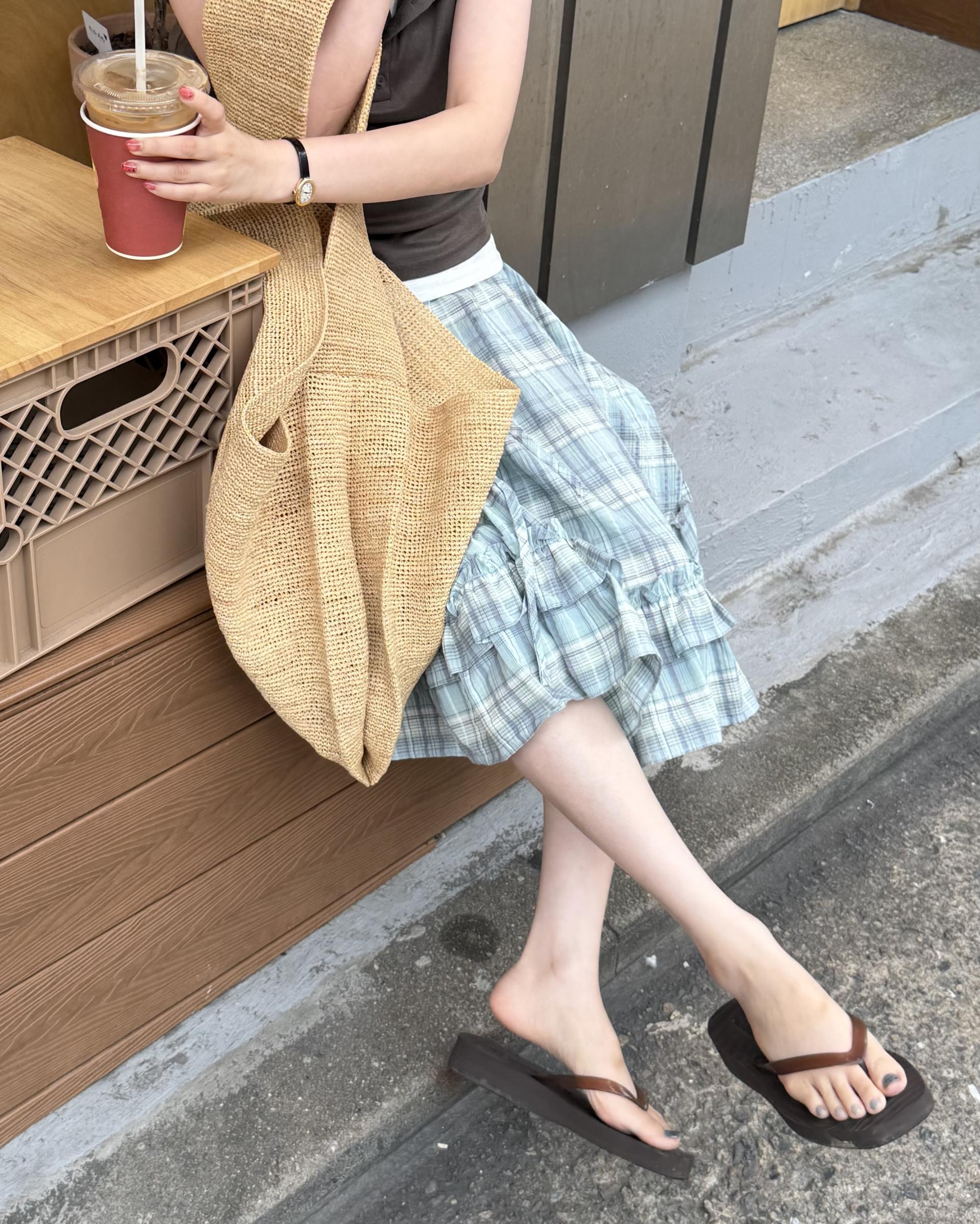 code button top (brown/black/white/melange)