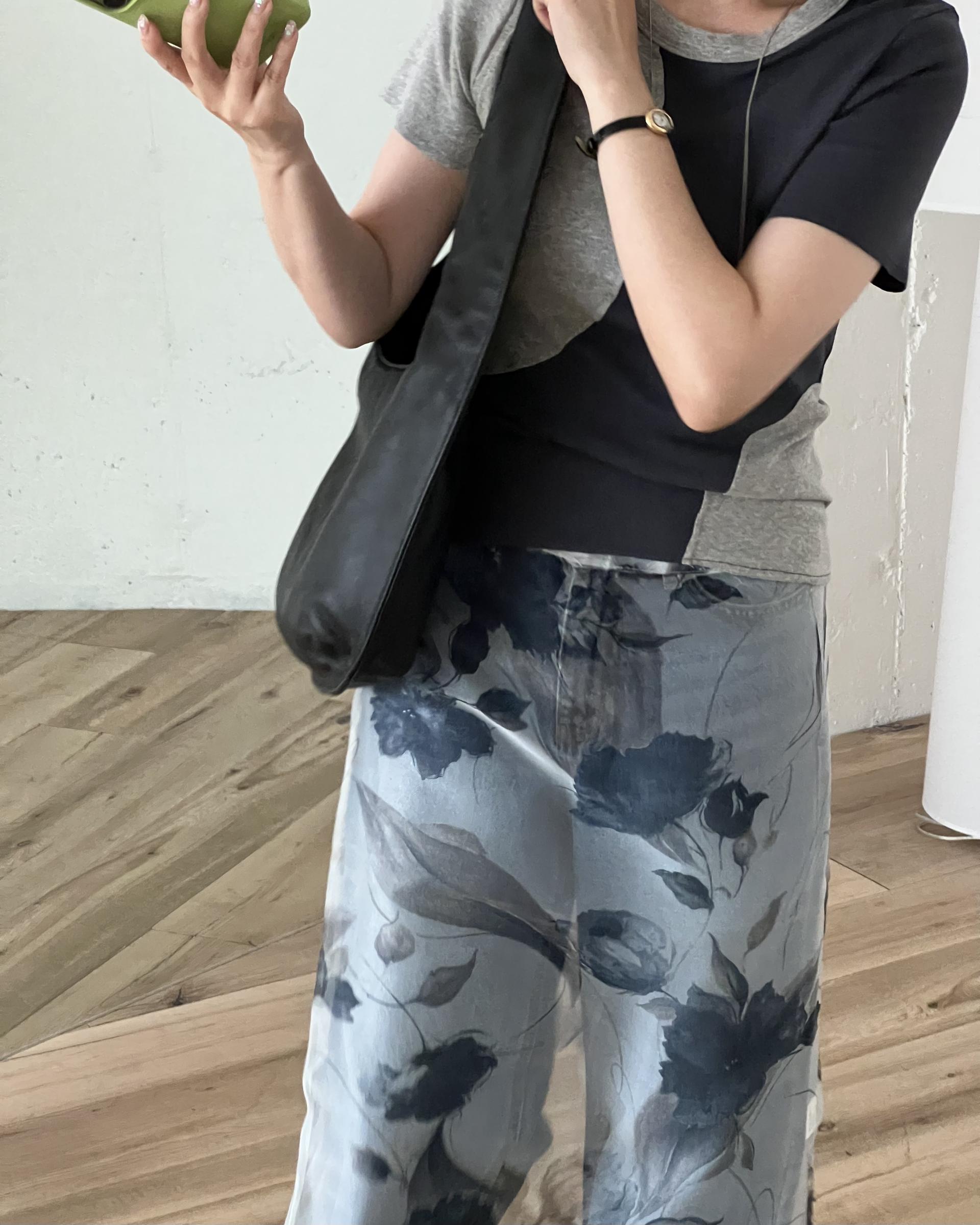 see layered skirt (grey/beige)