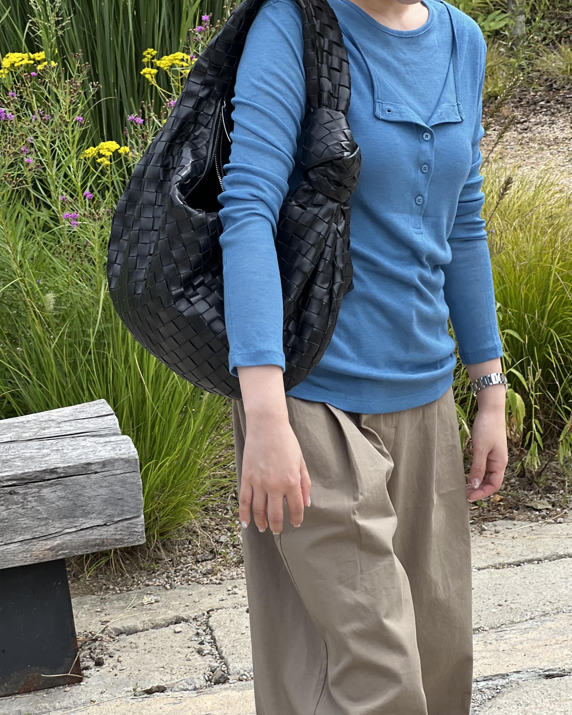 cotton pintuck pants (navy/cream/khaki)
