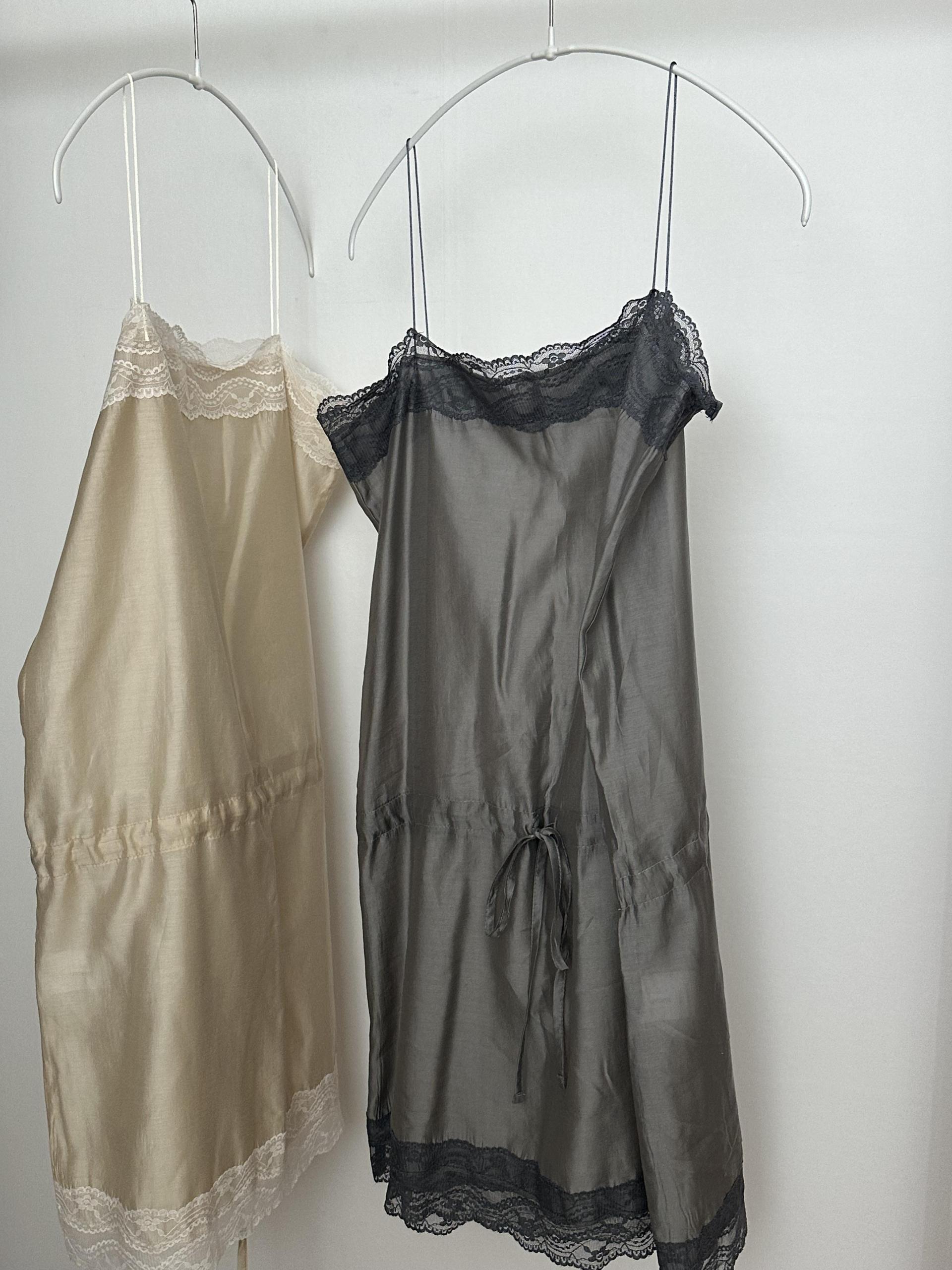 madame lace dress (butter/grey)