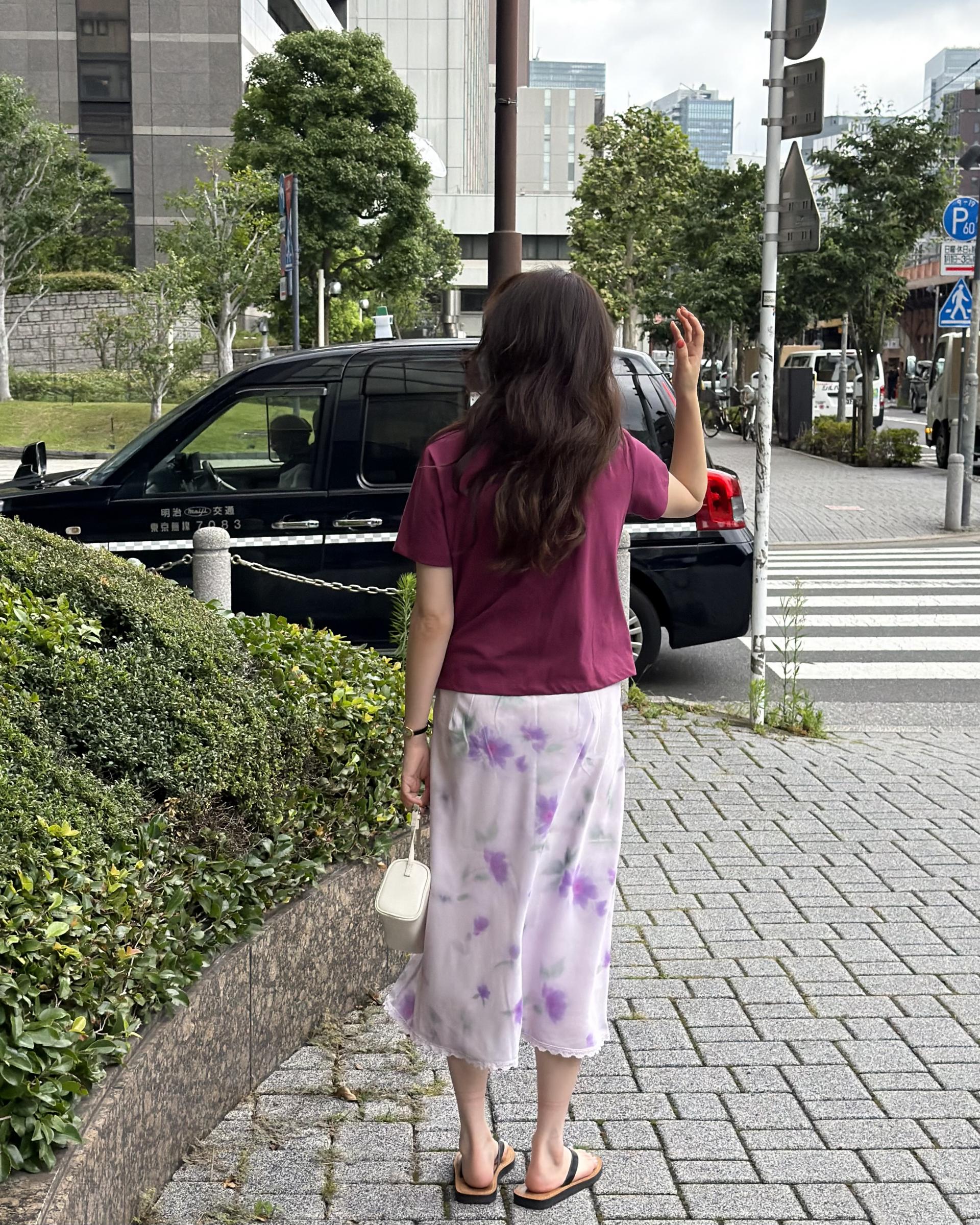 palette lace skirt (grey/purple)