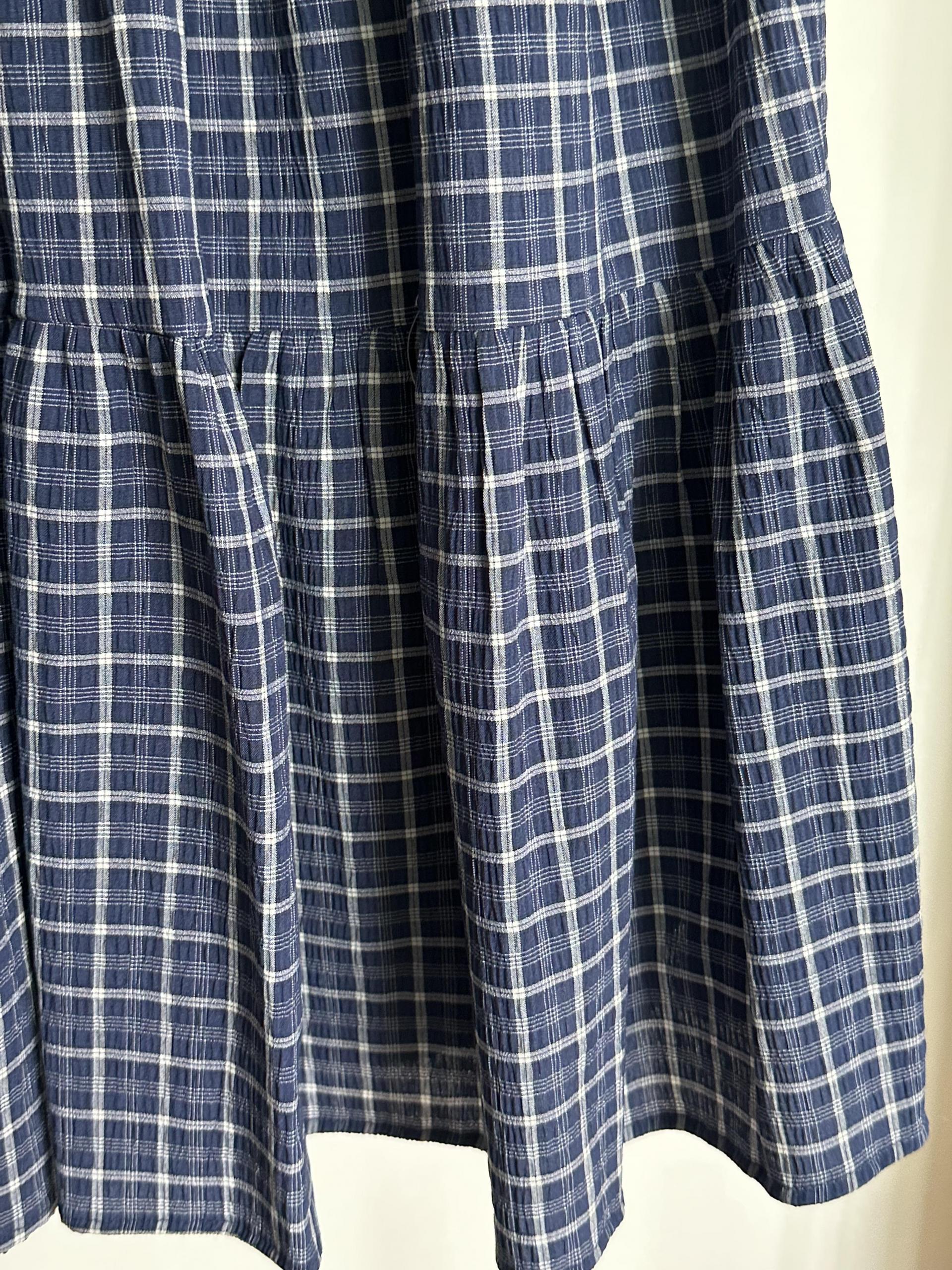 kate check dress (black/blue)