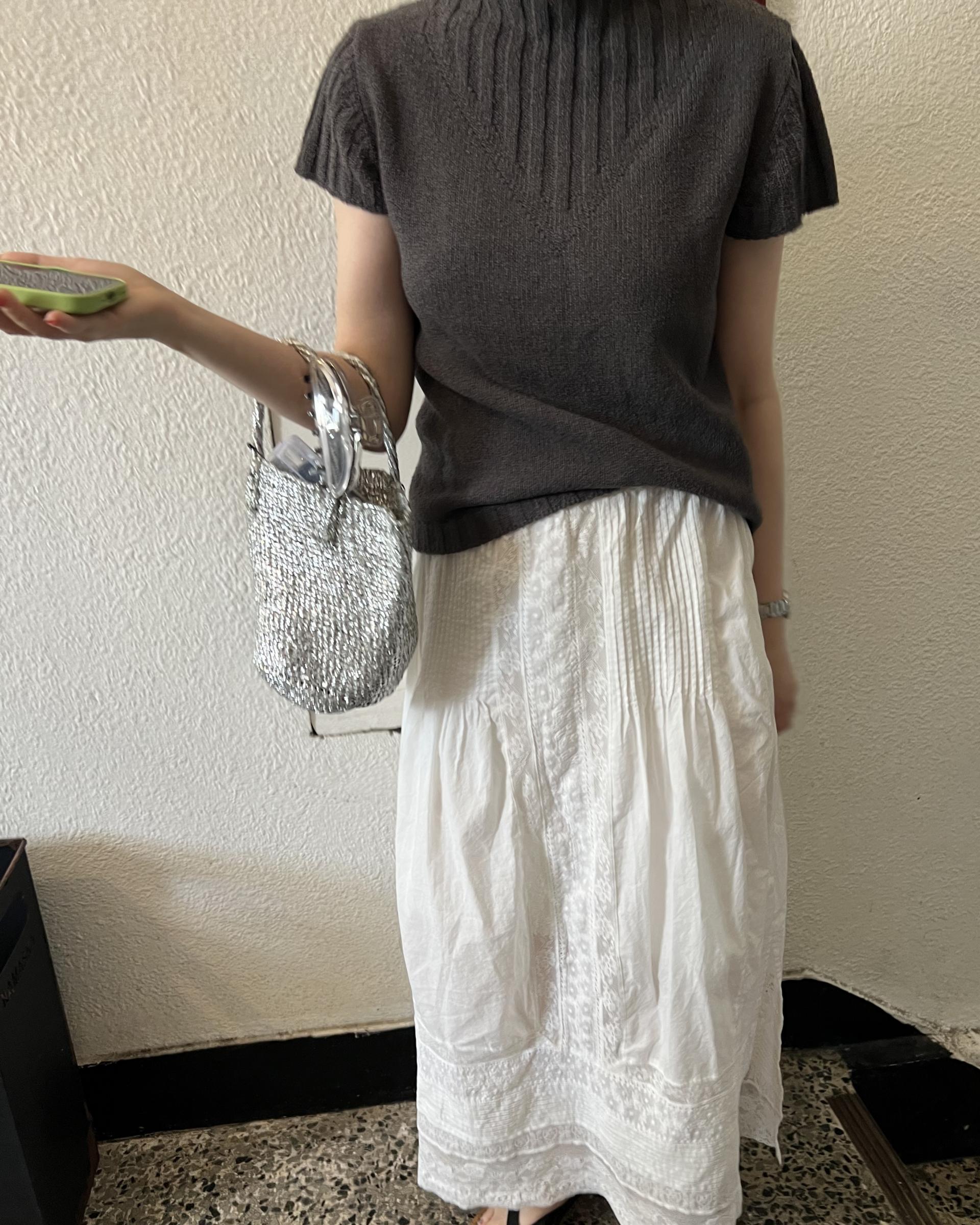 emma half knit (cream/pale grey/charcoal)