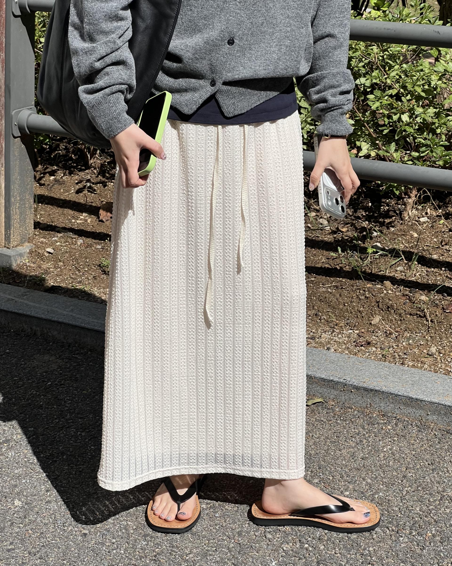 bowl round cardigan (grey/khaki/red) ์