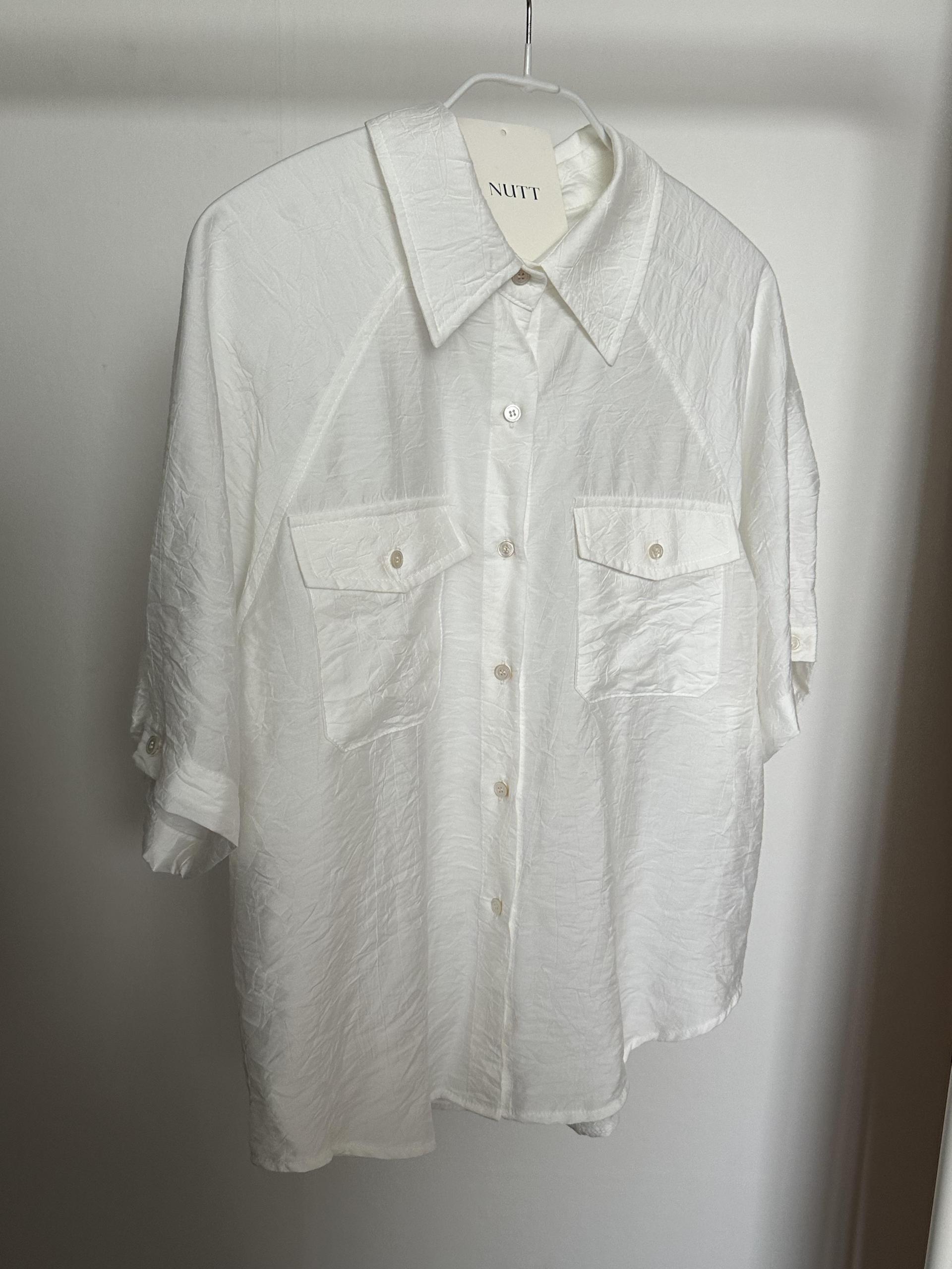 shell half shirt (cream/charcoal)