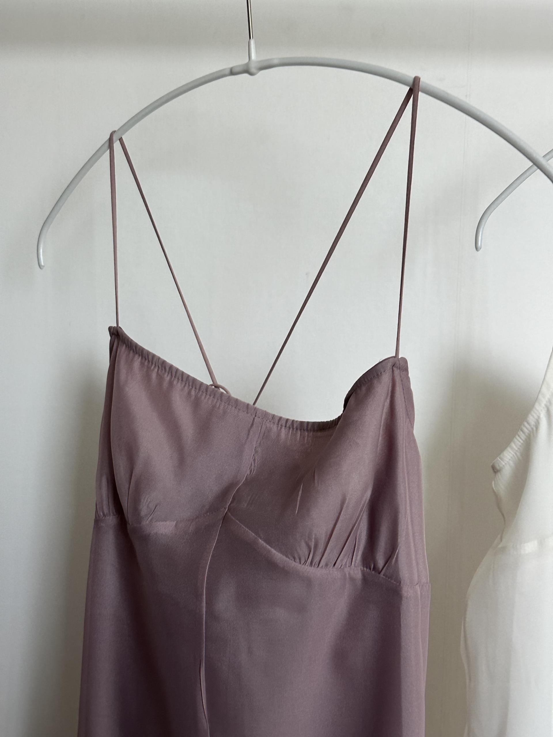 sheer layered dress (cream/dusty pink)
