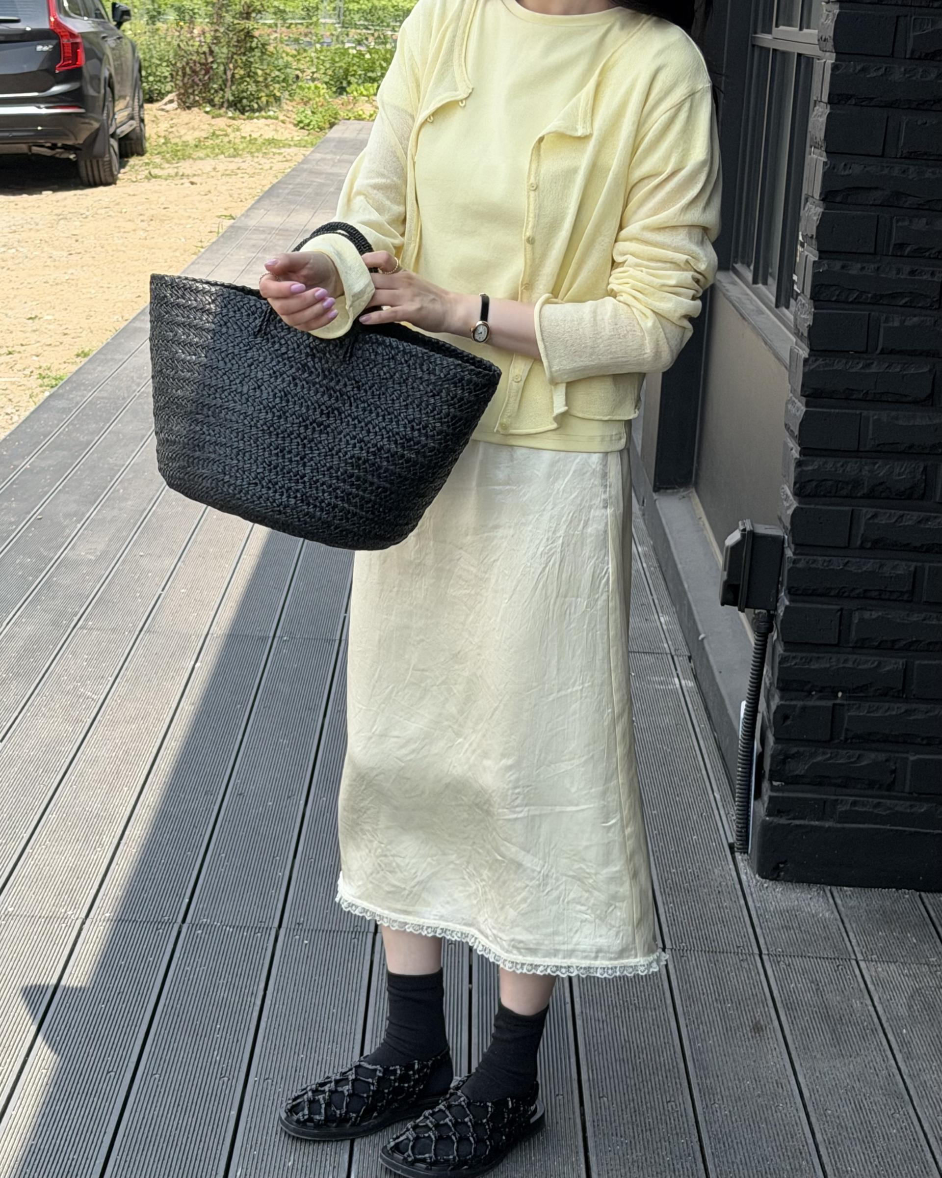 carol summer cardigan (lemon)