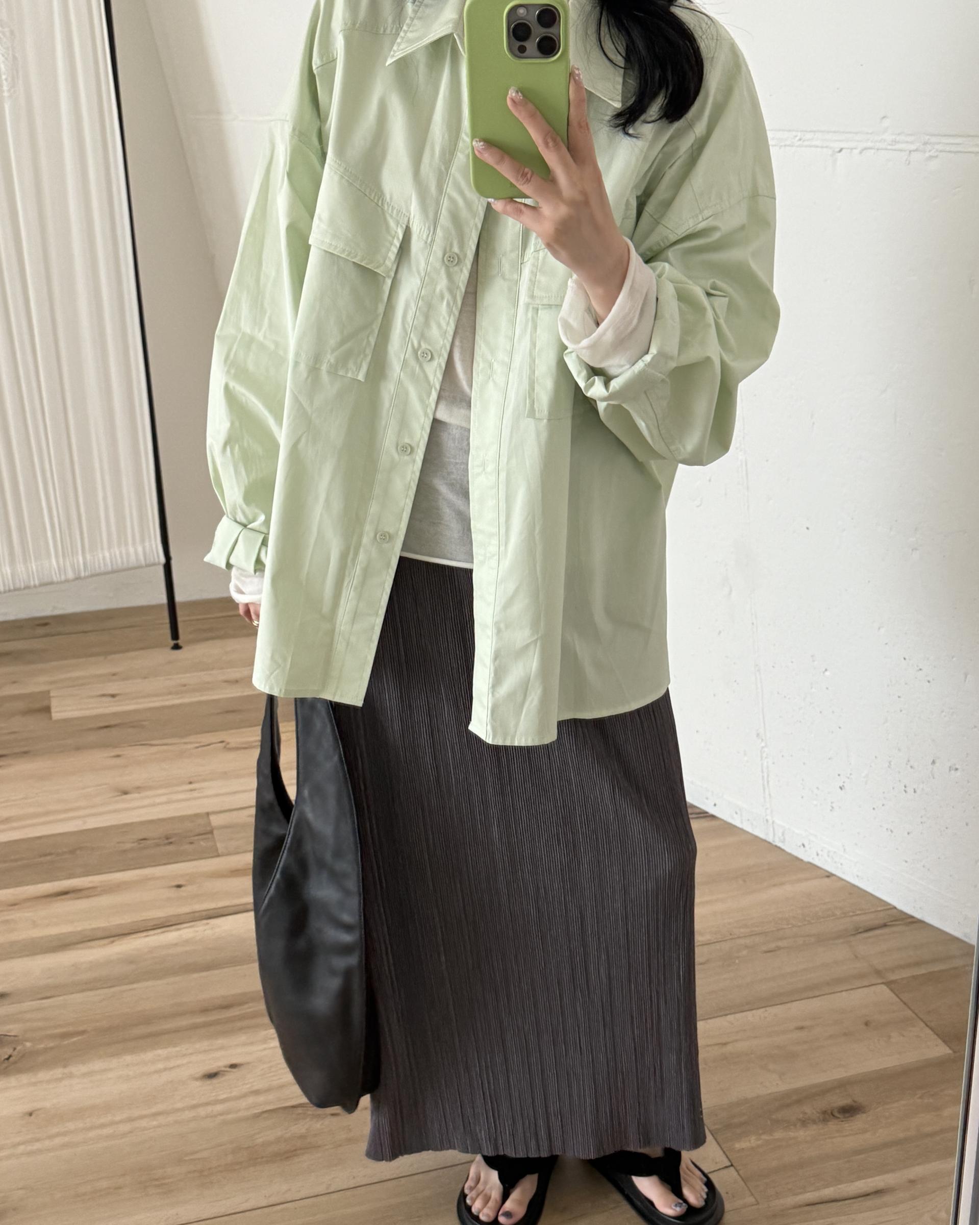 over pocket shirt (mint)