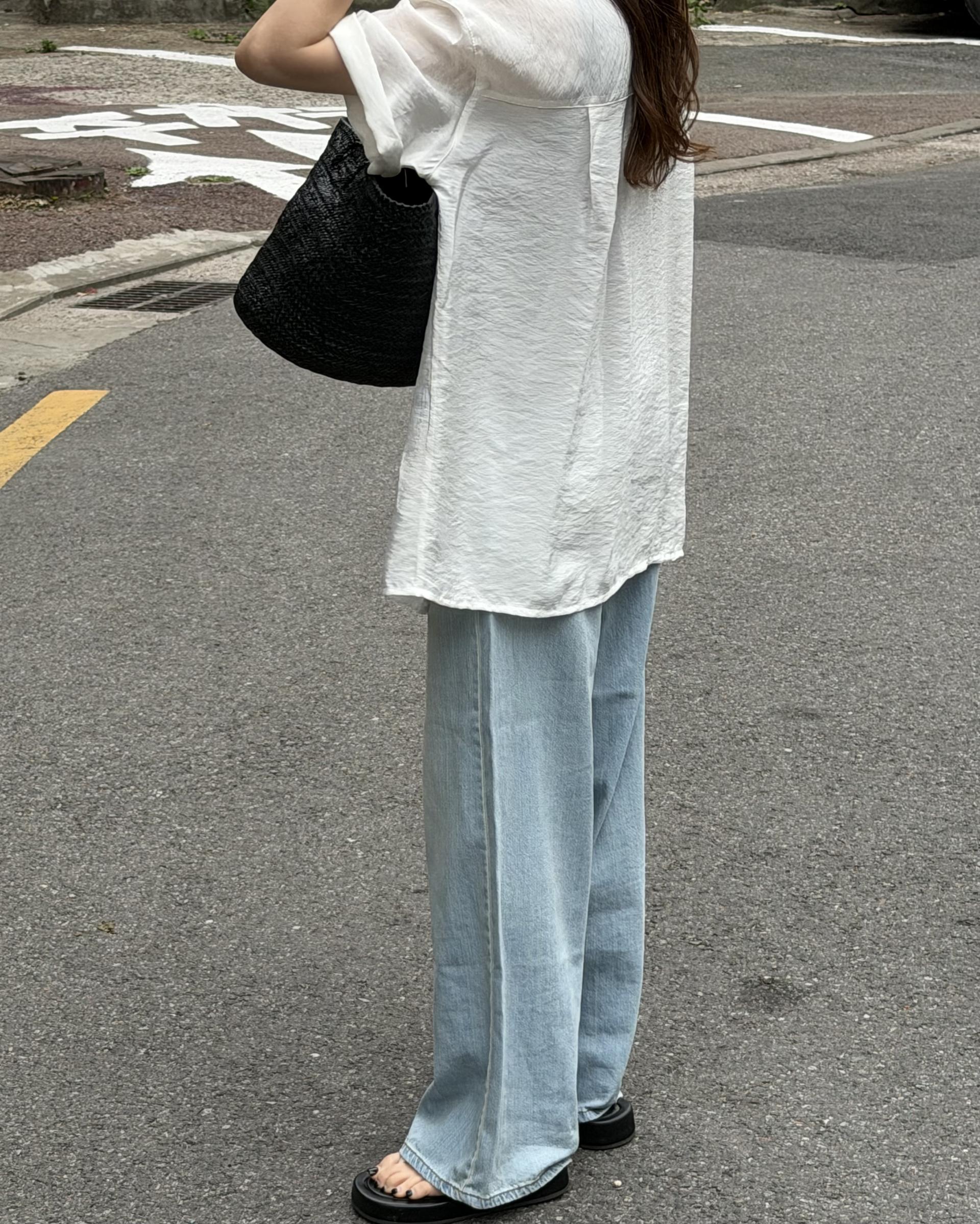gloss half shirt (cream)