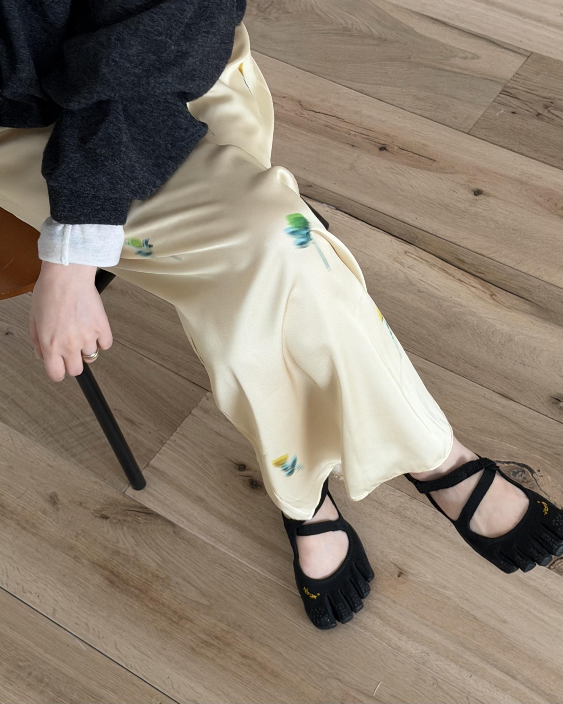 domingo flower skirt (sky blue)