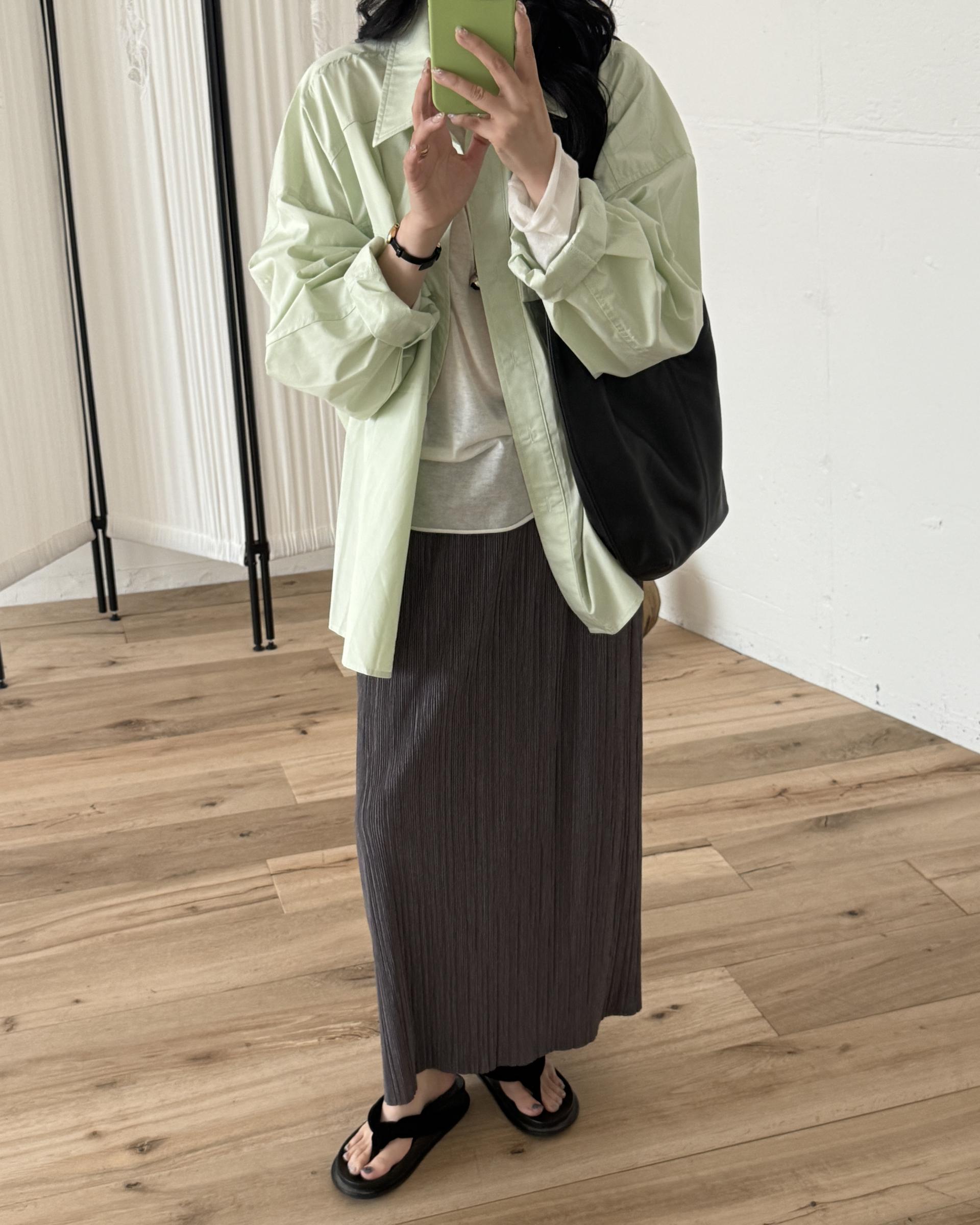 over pocket shirt (mint)