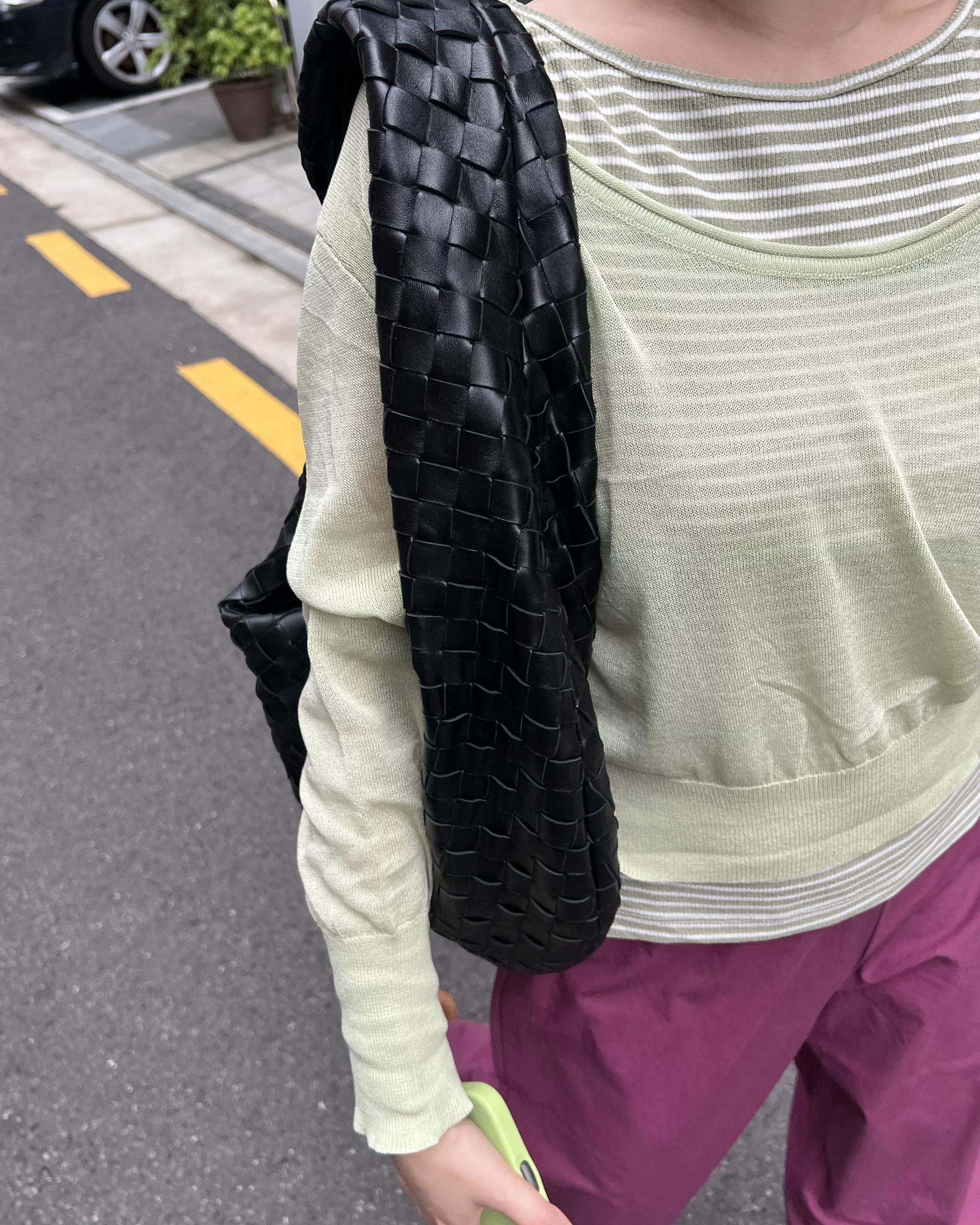 punch u-neck knit (mint/baby blue)소재