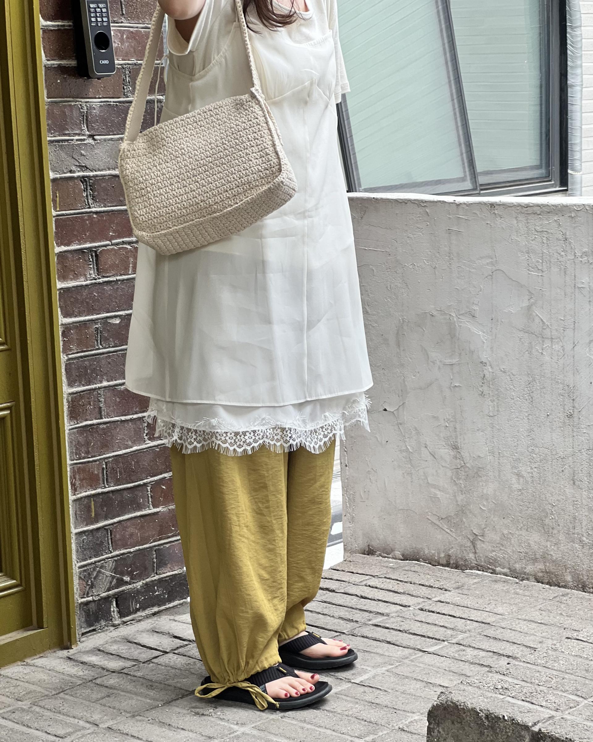 boat linen pants (purple/green)