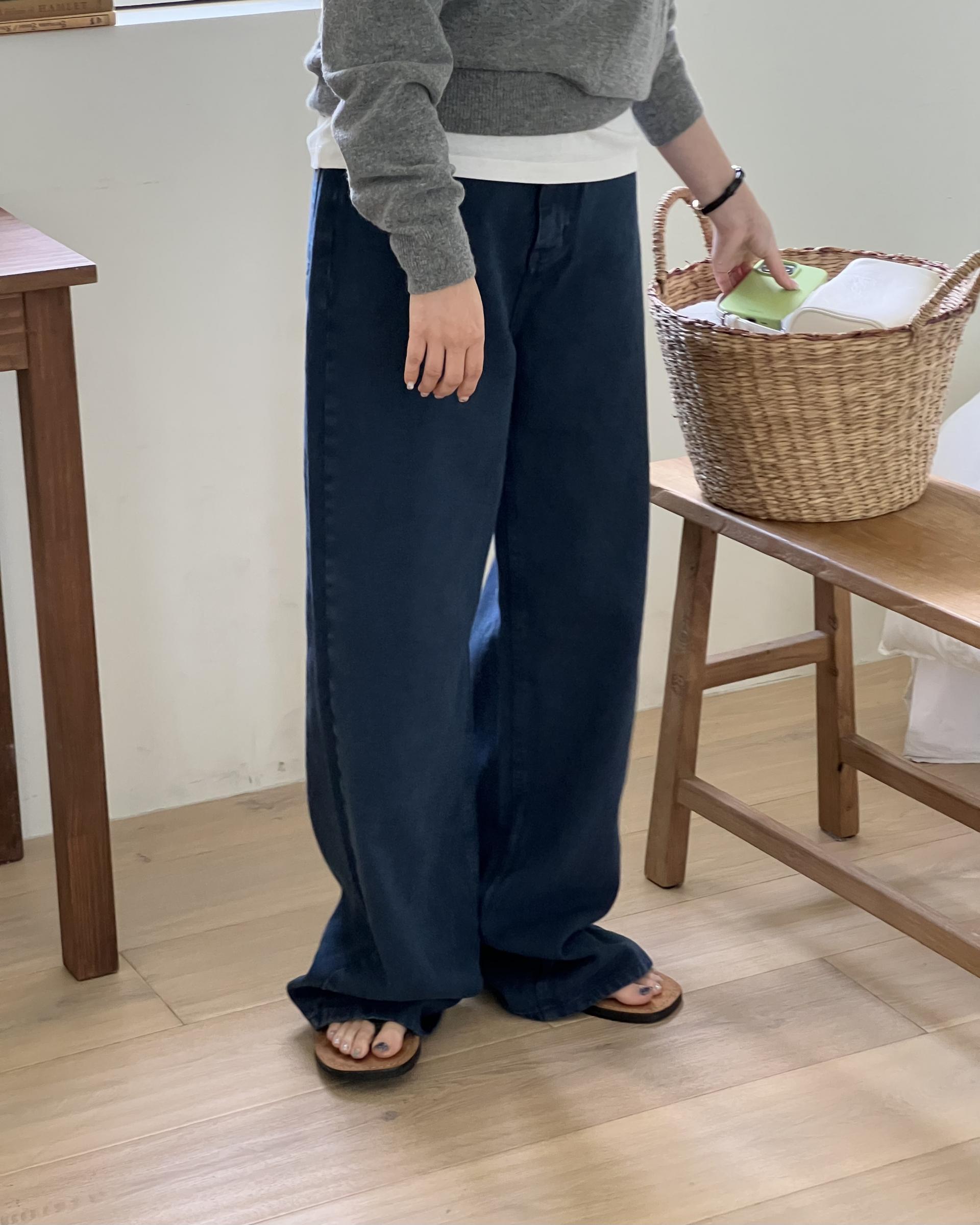moon dying pants (brown/blue)