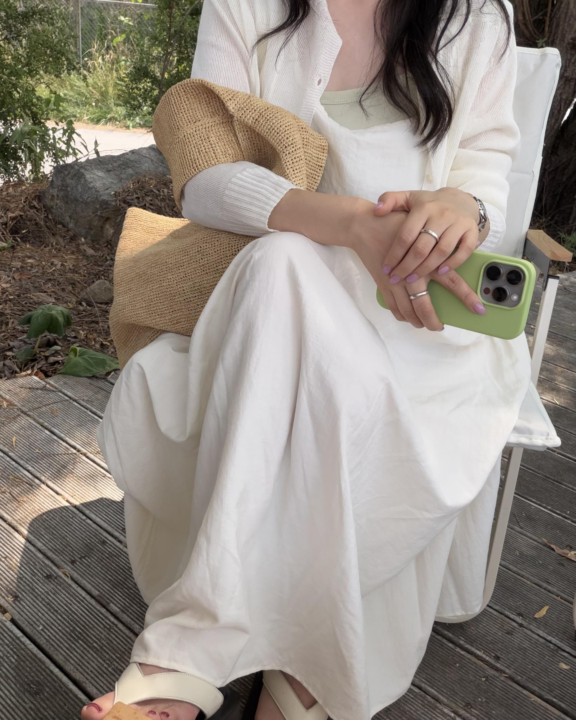 oatmeal dress (charcoal/cream)
