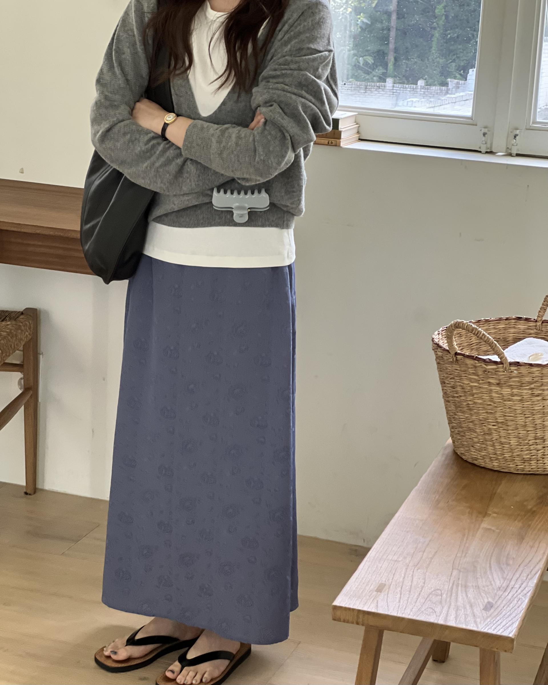 till deep v-neck knit (grey)